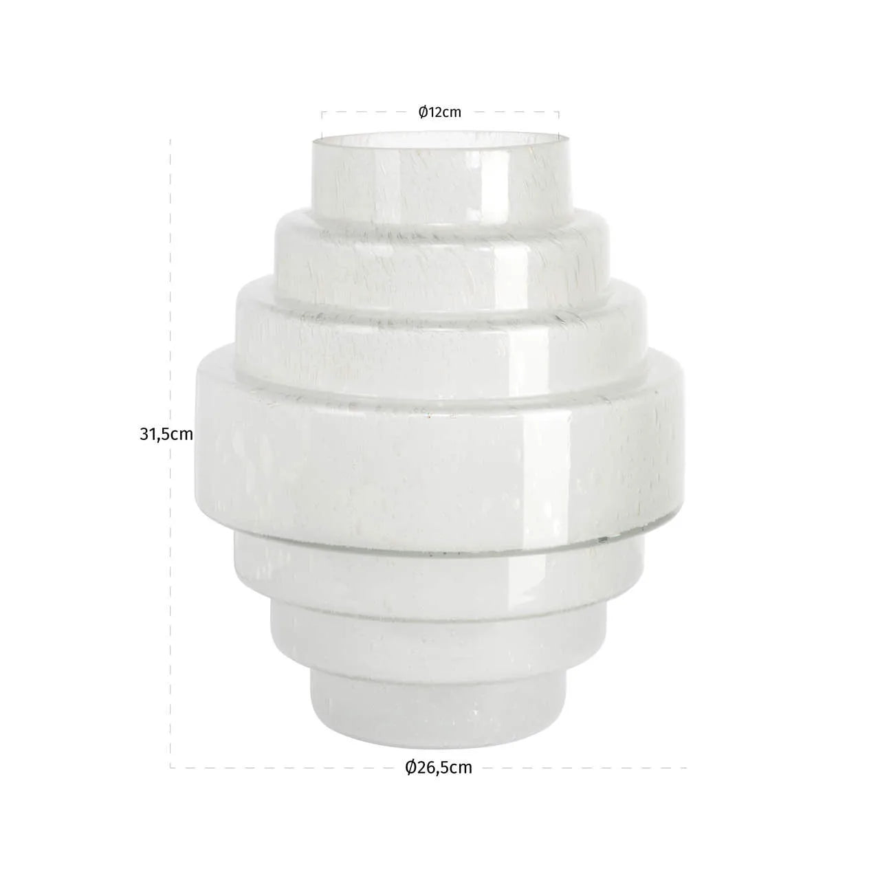 Richmond Interiors Samara White Glass Vase
