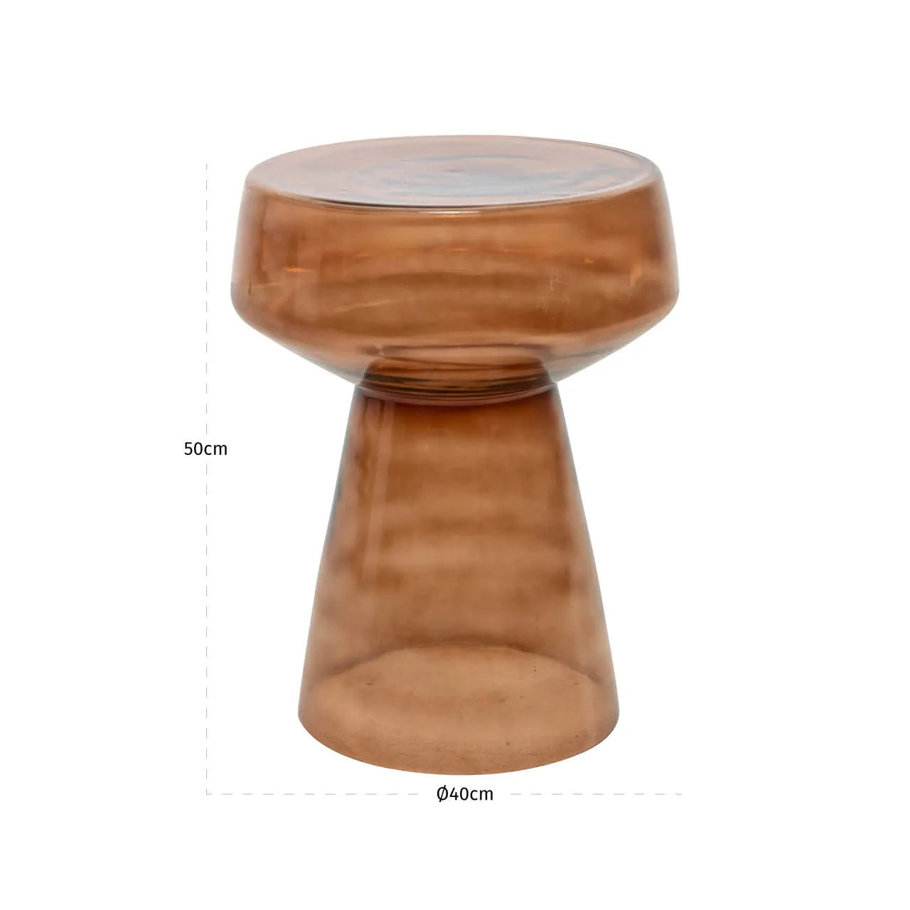 Richmond Interiors Isa Brown Glass Side Table