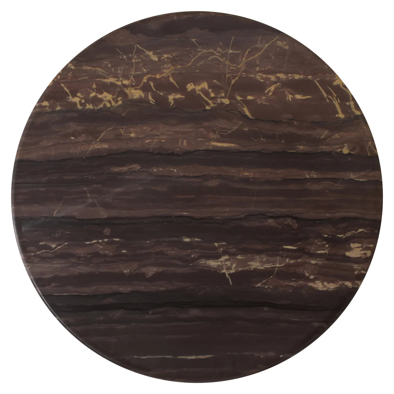 Richmond Interiors Set of 2 Menton Burgundy Wonder Katni Marble & Brass Coffee Tables