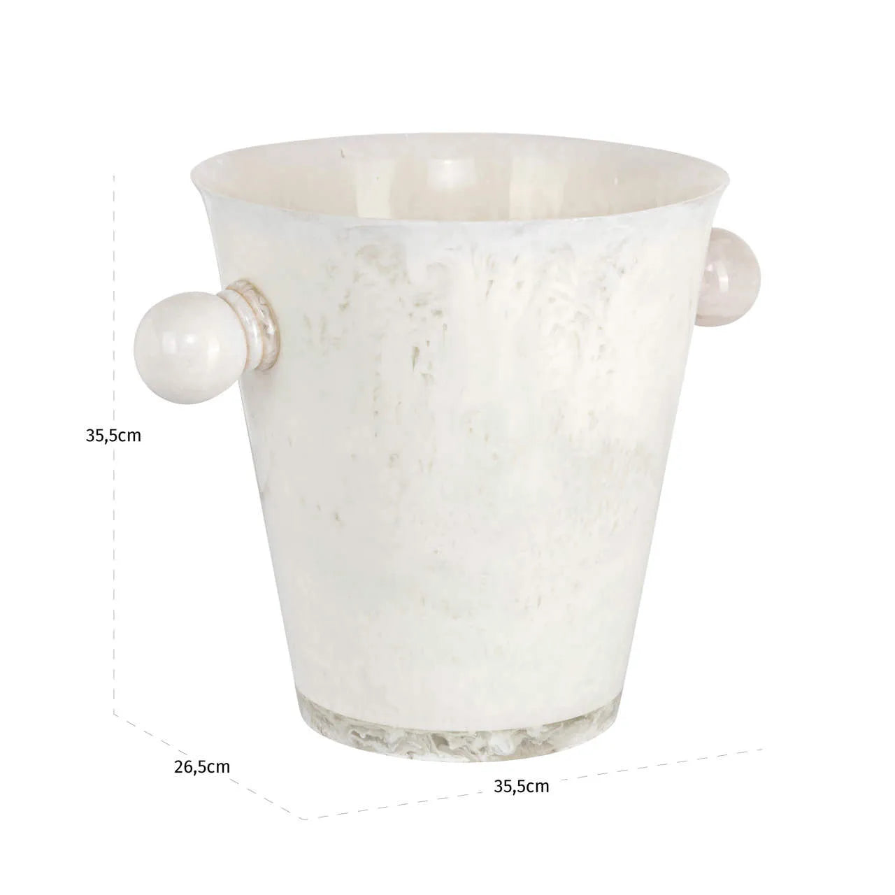 Richmond Interiors Veuve White Resin Wine Cooler