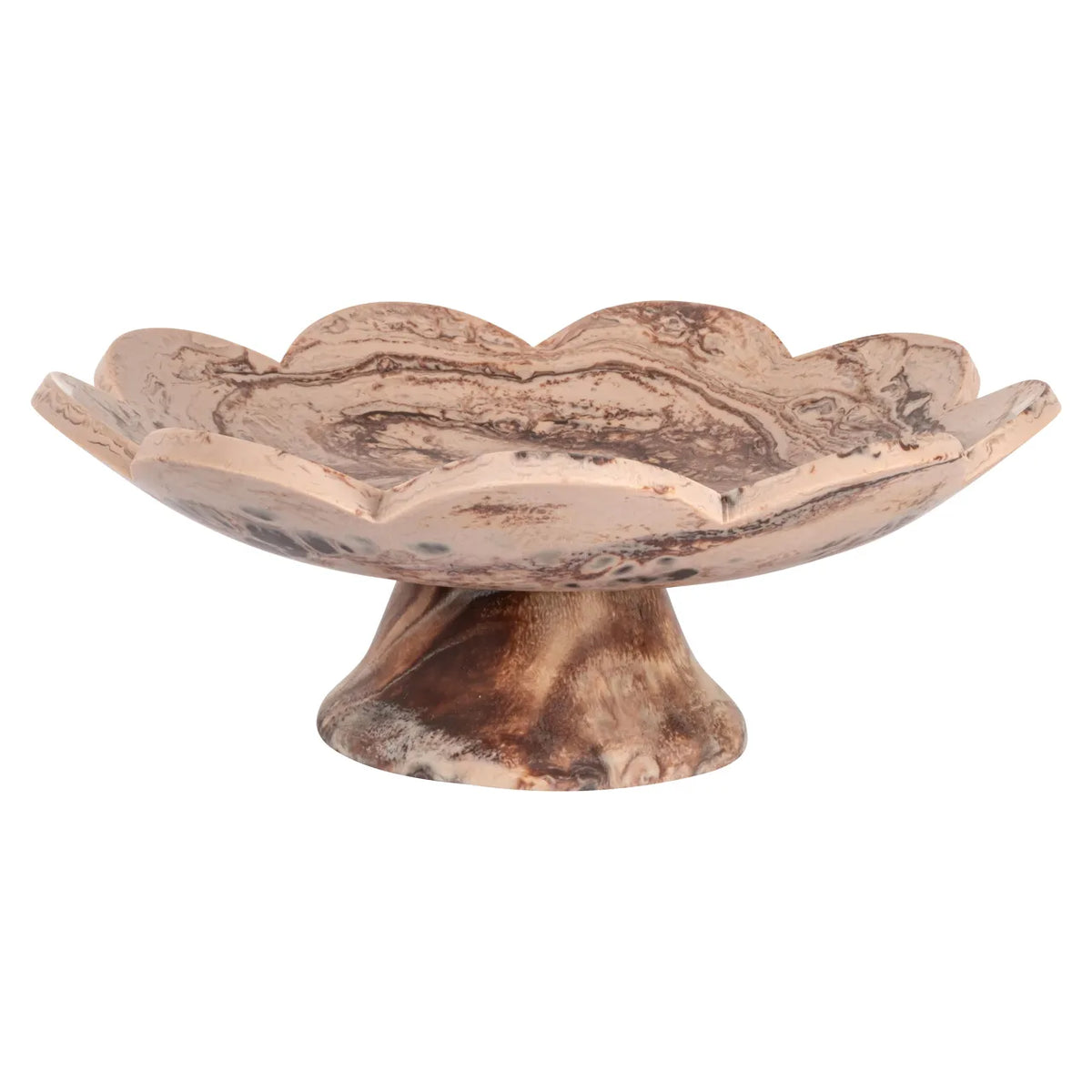 Richmond Interiors Peony Chocolate Brown Resin Bowl