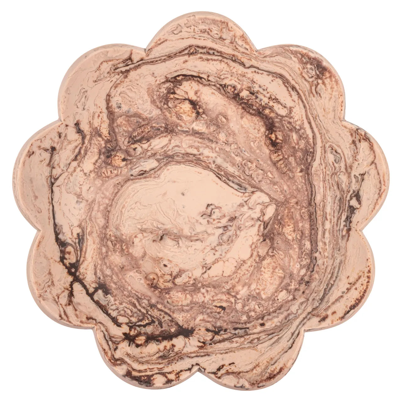 Richmond Interiors Peony Chocolate Brown Resin Bowl