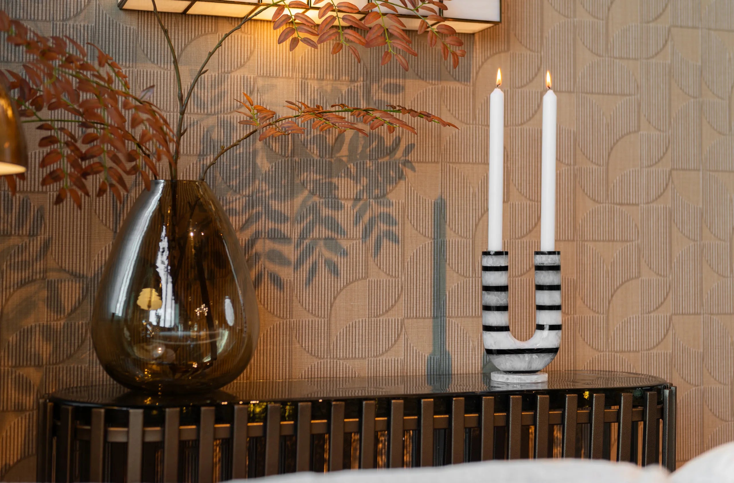 Richmond Interiors Noor Smoke Glass Vase