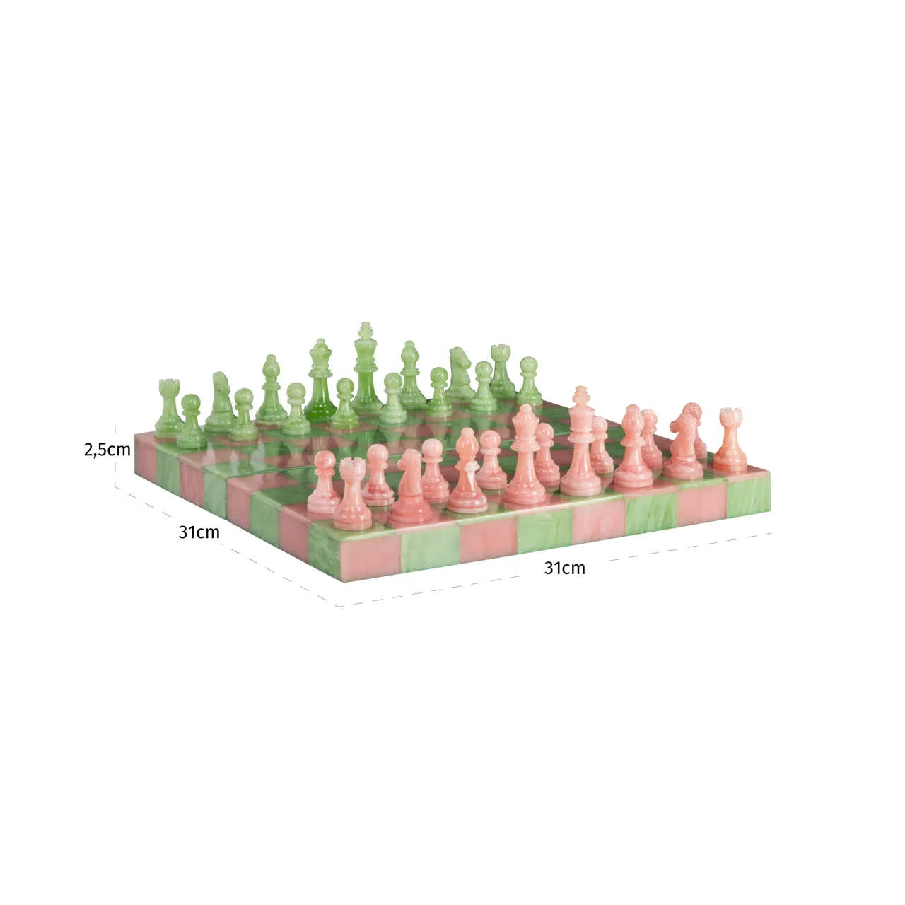 Richmond Interiors Azalea Pink/Green Resin Decorative Game