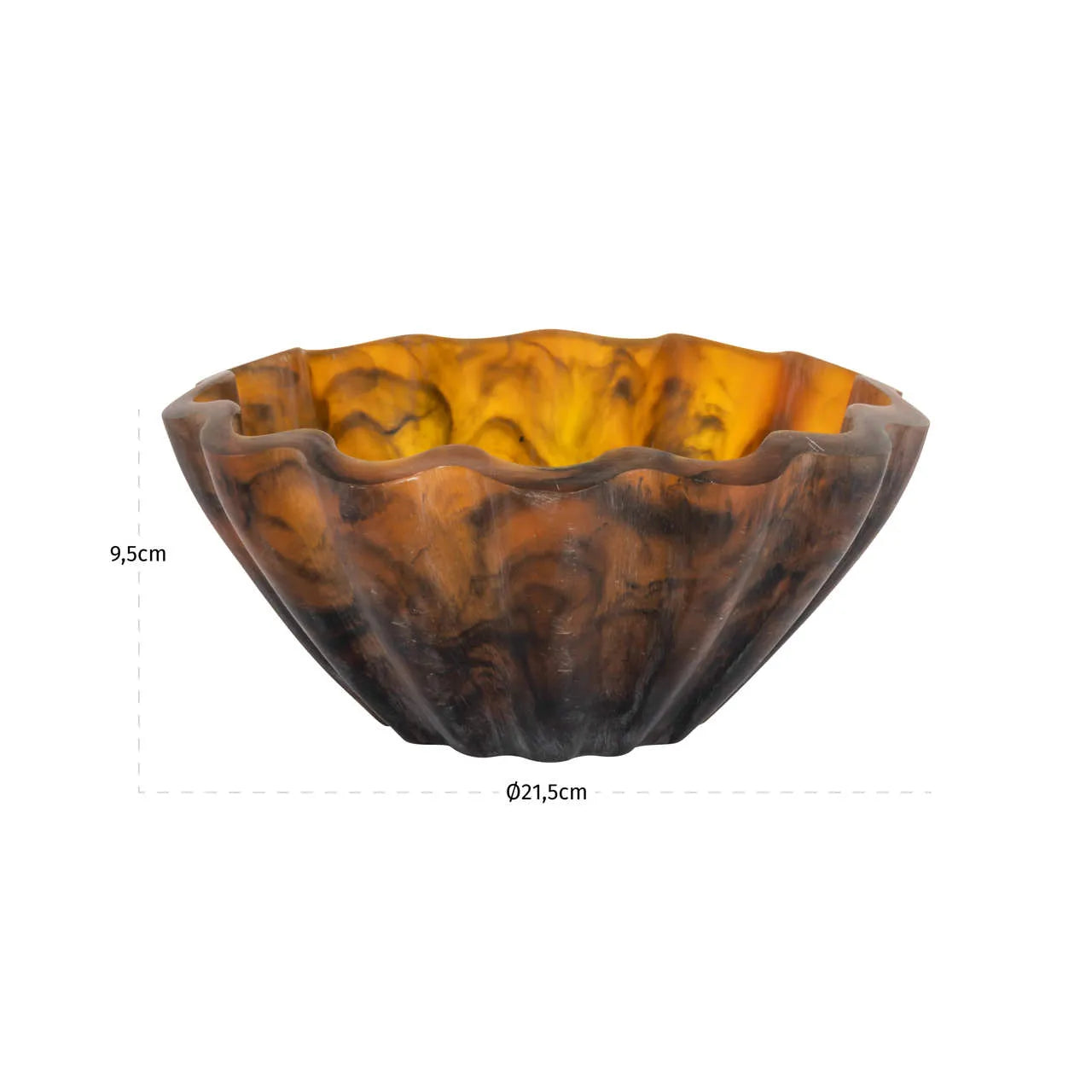 Richmond Interiors Jasmine Tortoise Resin Bowl Small