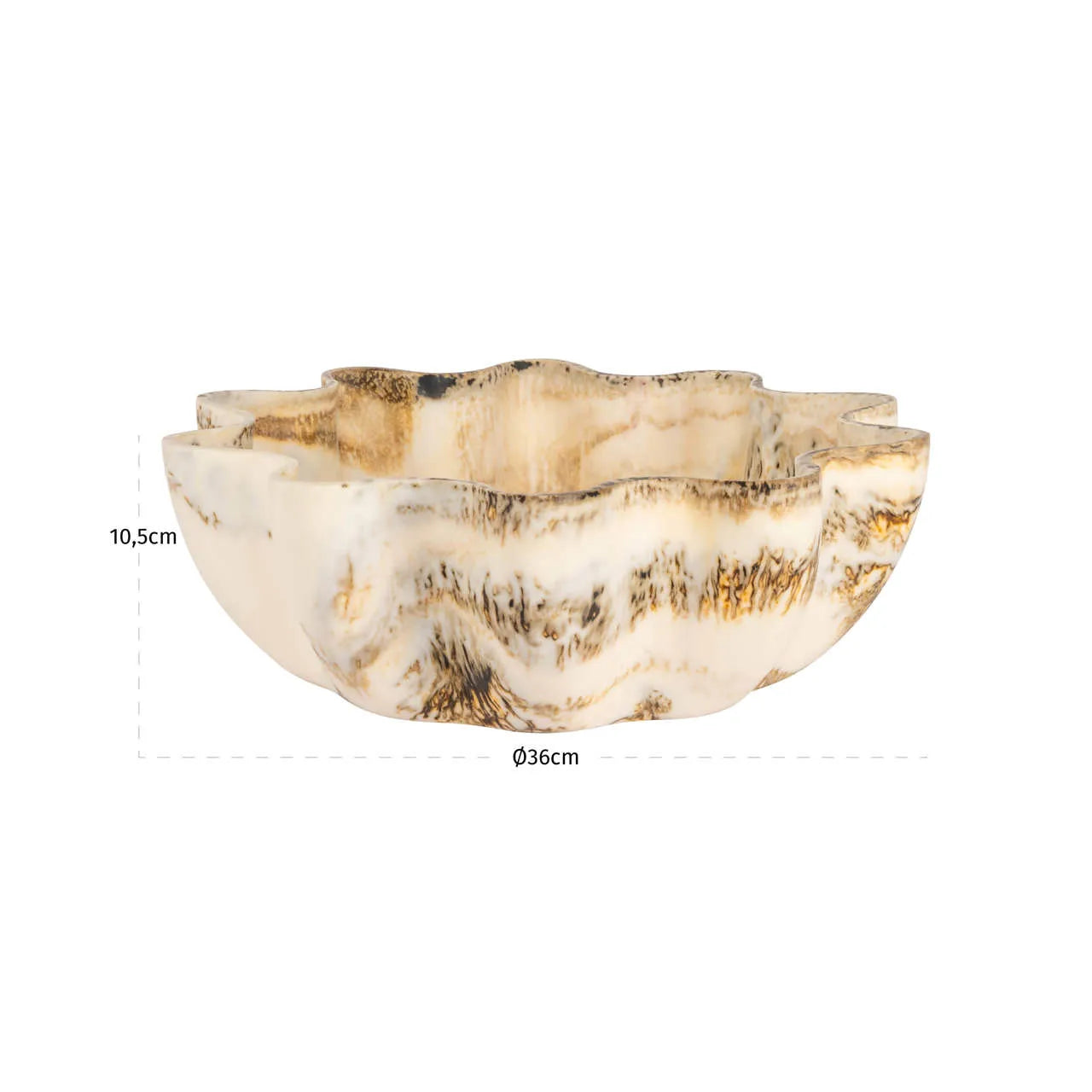 Richmond Interiors Lotus Natural Resin Bowl