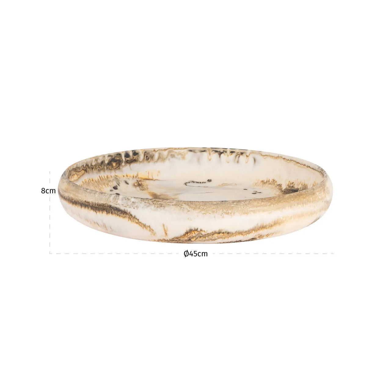 Richmond Interiors Daisy Beige Resin Bowl