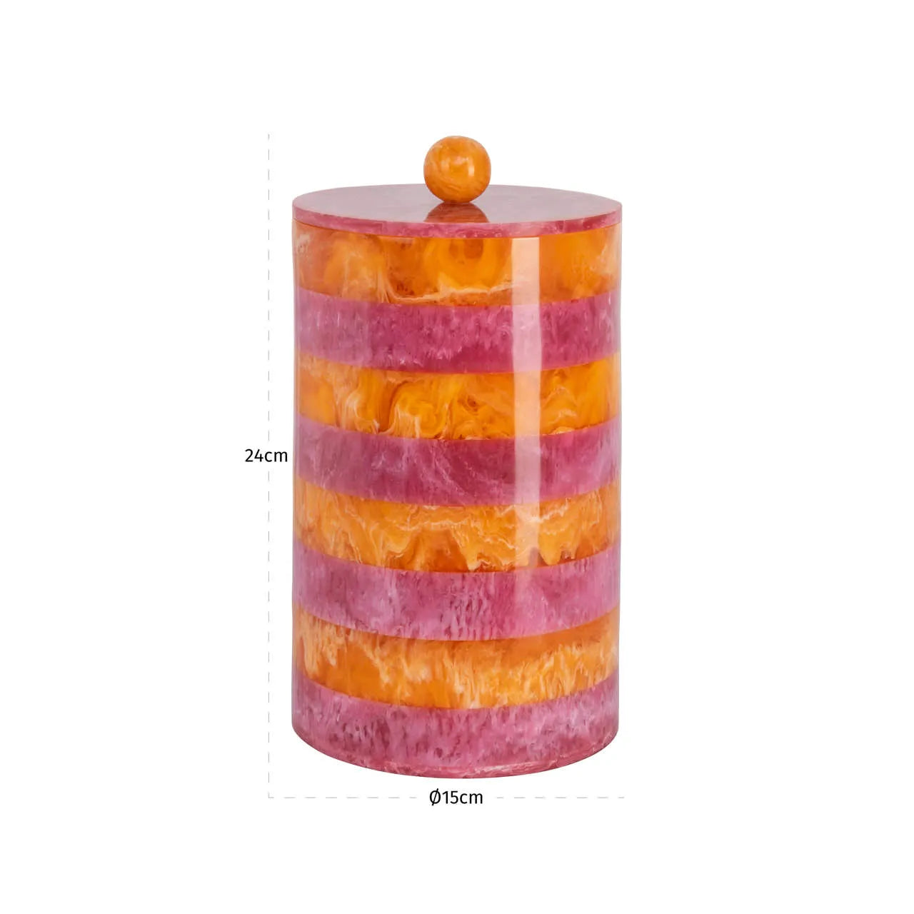 Richmond Interiors Lilybelle Pink/Orange Resin Storage Jar Small
