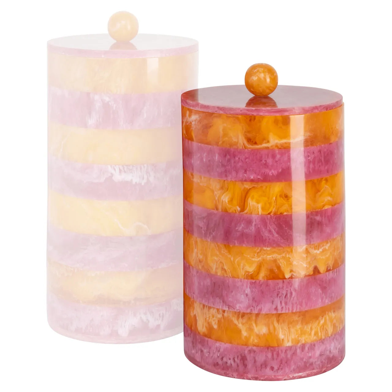 Richmond Interiors Lilybelle Pink/Orange Resin Storage Jar Small