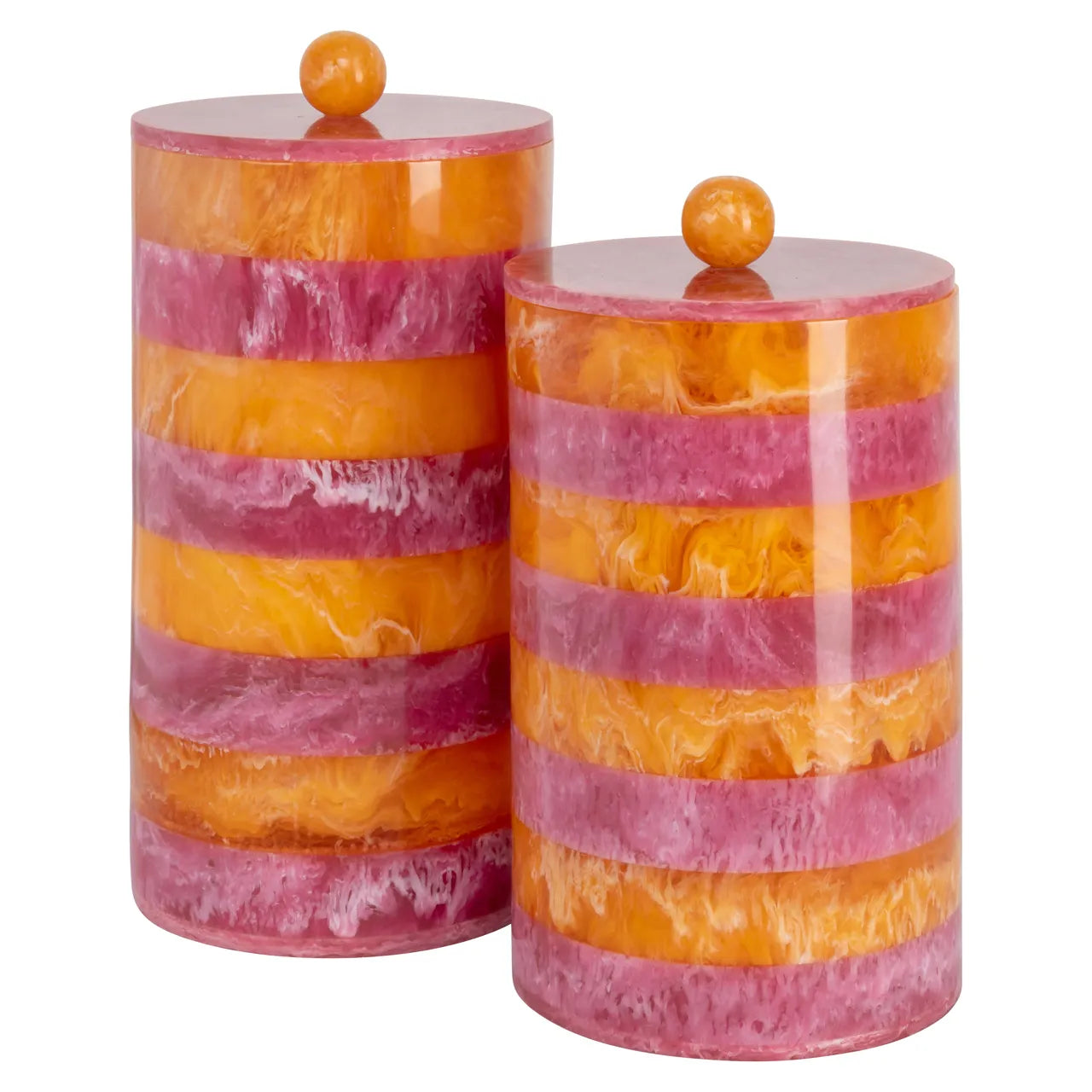 Richmond Interiors Lilybelle Pink/Orange Resin Storage Jar Small
