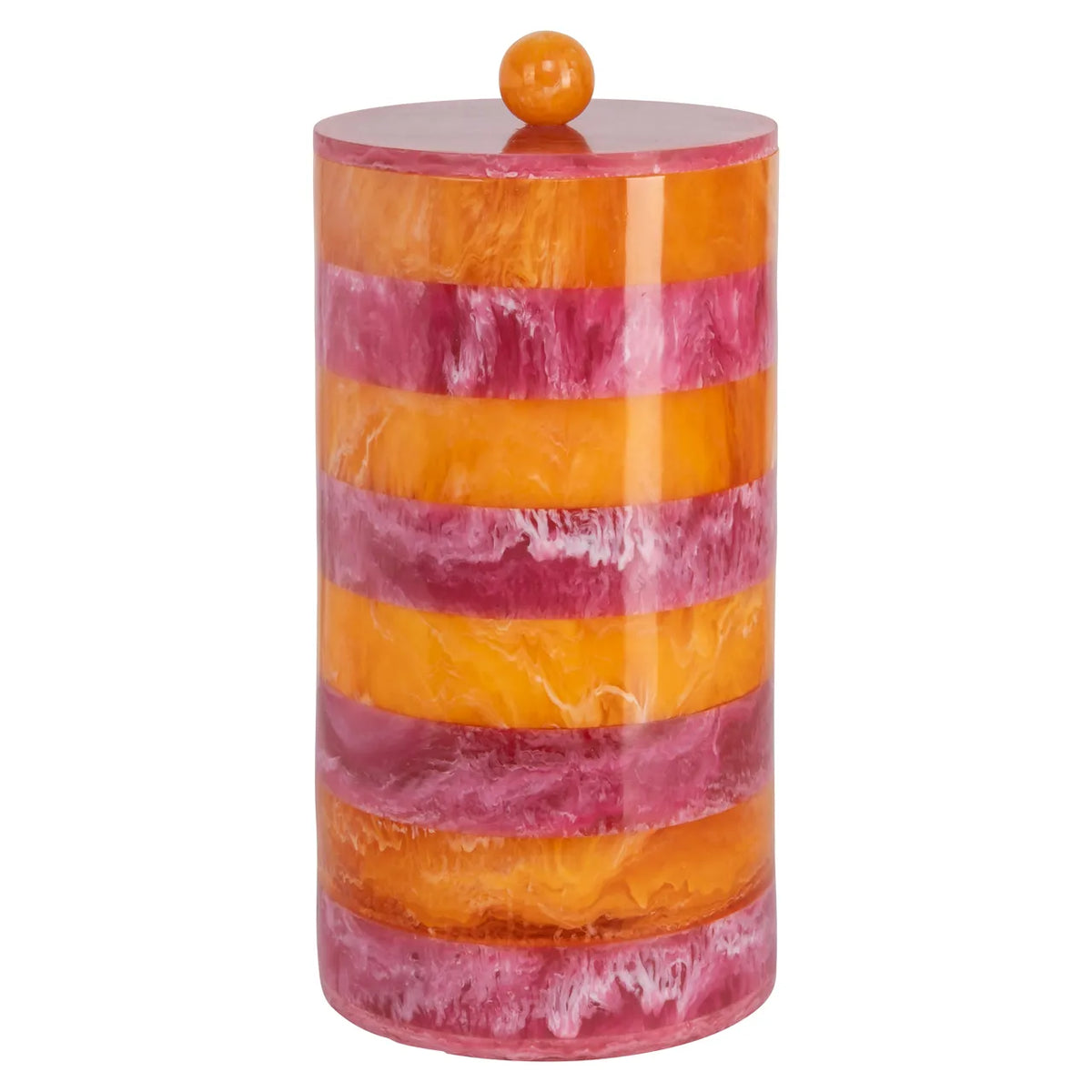 Richmond Interiors Lilybelle Pink/Orange Resin Storage Jar Large