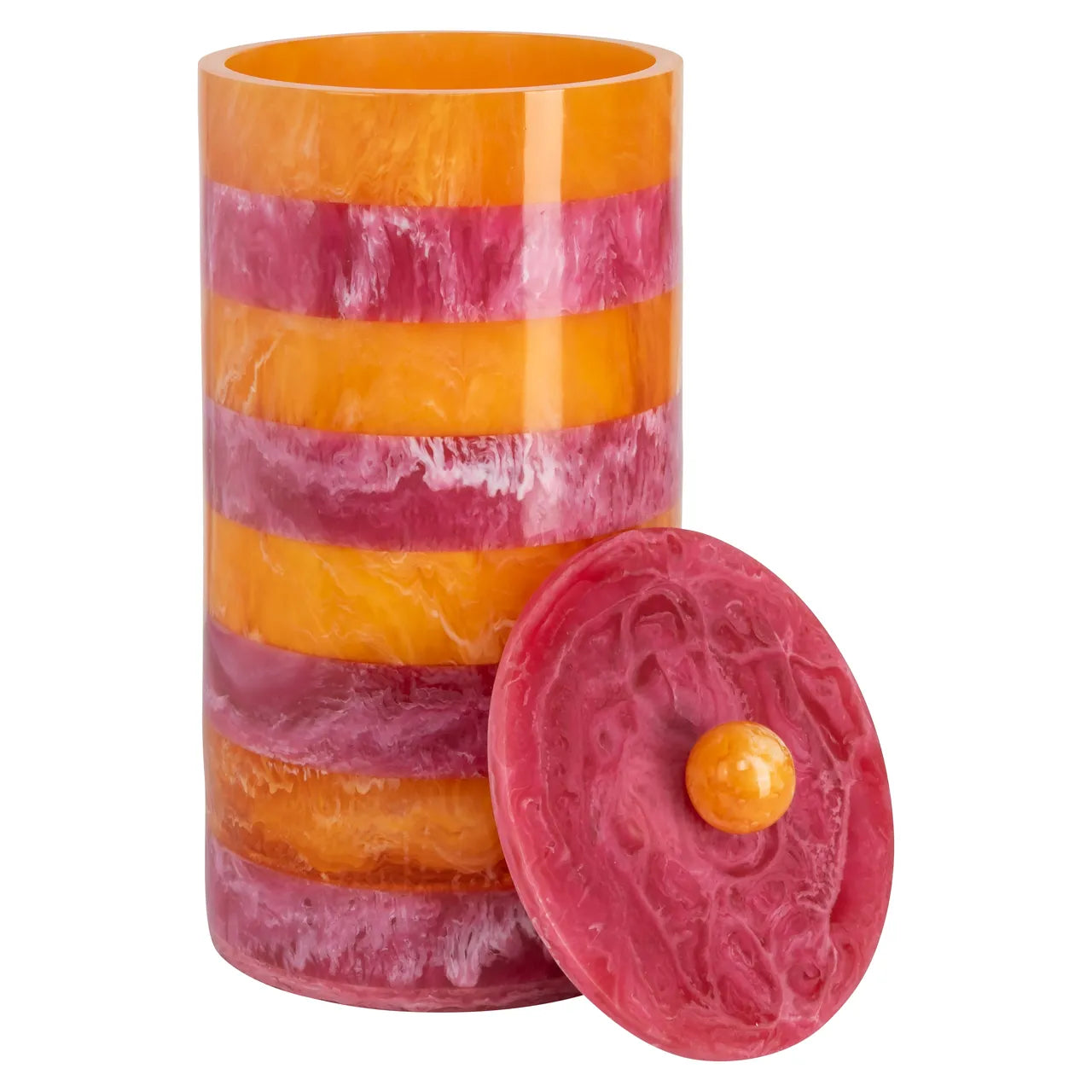 Richmond Interiors Lilybelle Pink/Orange Resin Storage Jar Large