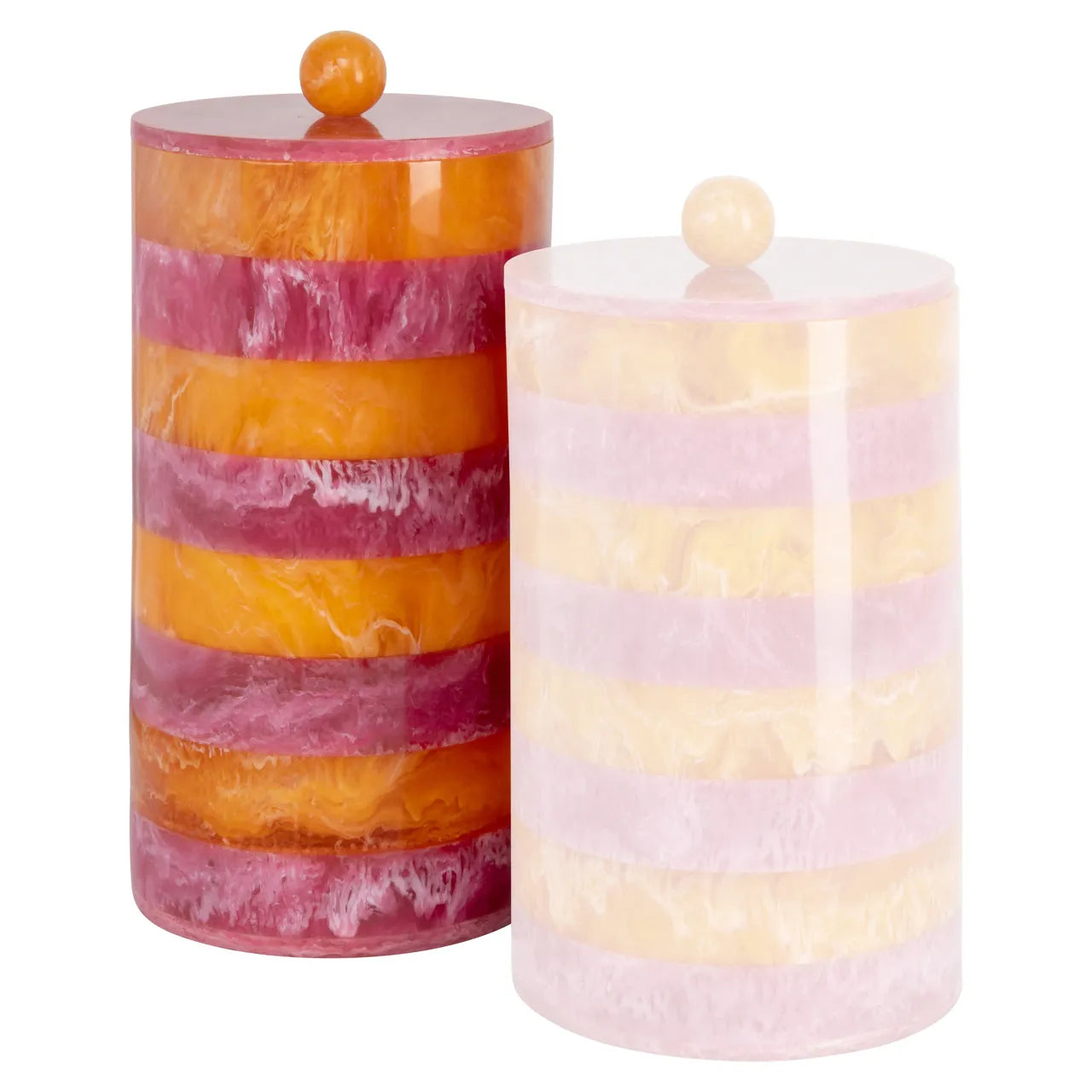 Richmond Interiors Lilybelle Pink/Orange Resin Storage Jar Large