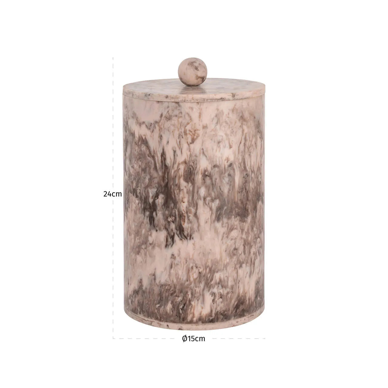 Richmond Interiors Rosaline Chocolate Brown Resin Storage Jar Small
