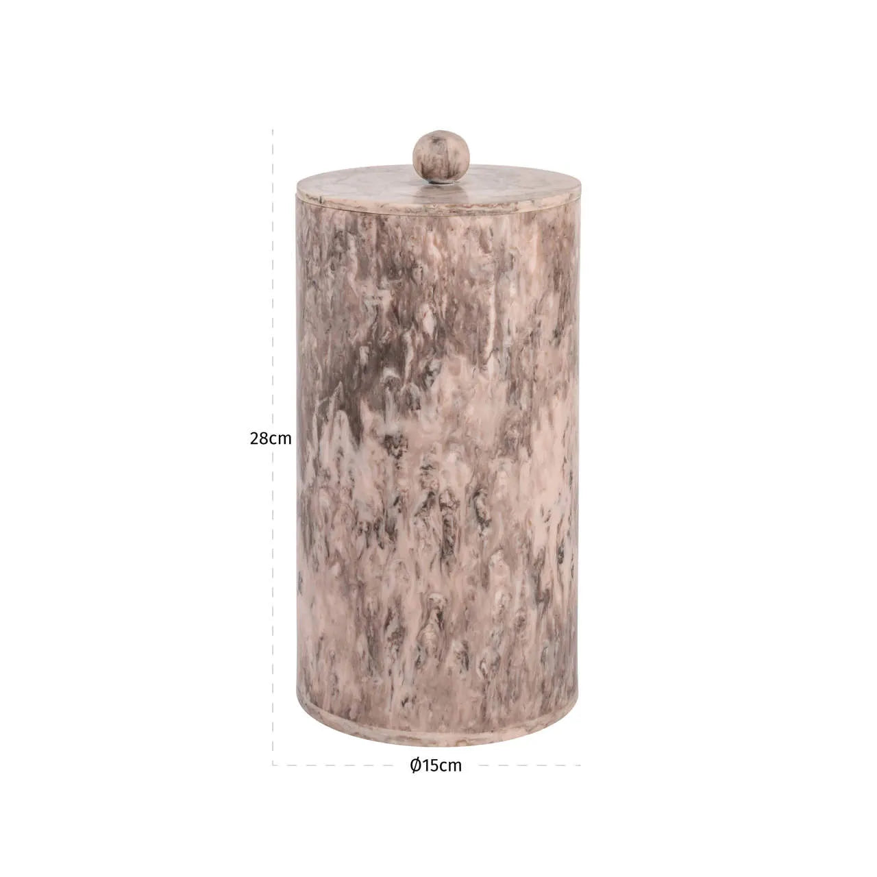 Richmond Interiors Rosaline Chocolate Brown Resin Storage Jar Large