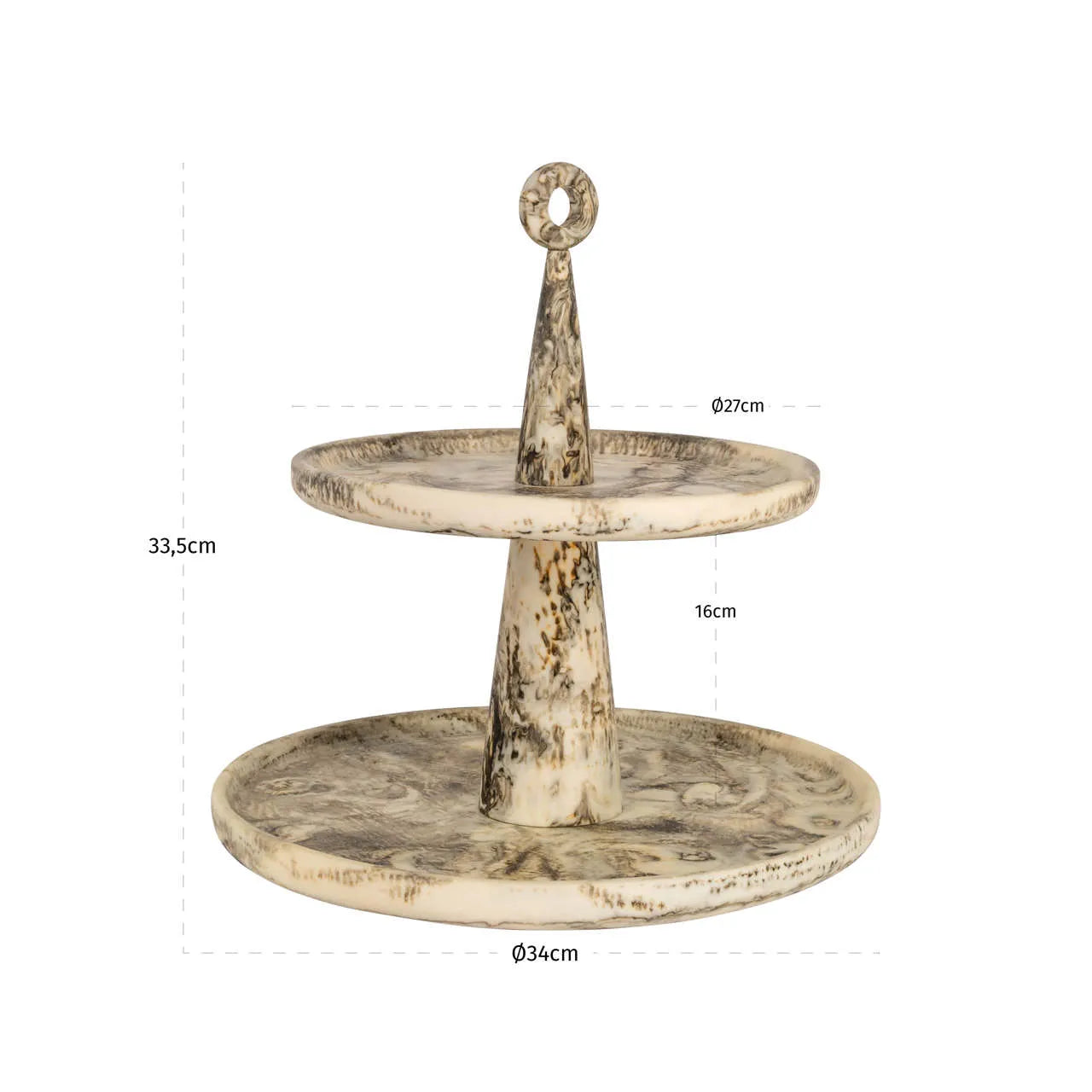 Richmond Interiors Posy Natural Resin Cake Stand