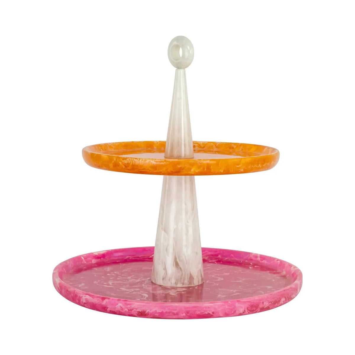 Richmond Interiors Posy Pink/Orange Resin Cake Stand