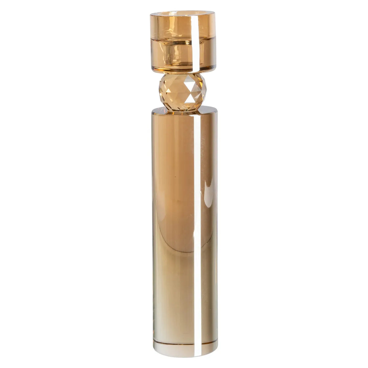 Richmond Interiors Piper Champagne Gold Glass Candle Holder Large