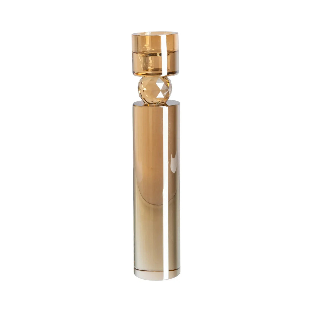 Richmond Interiors Piper Champagne Gold Glass Candle Holder Large