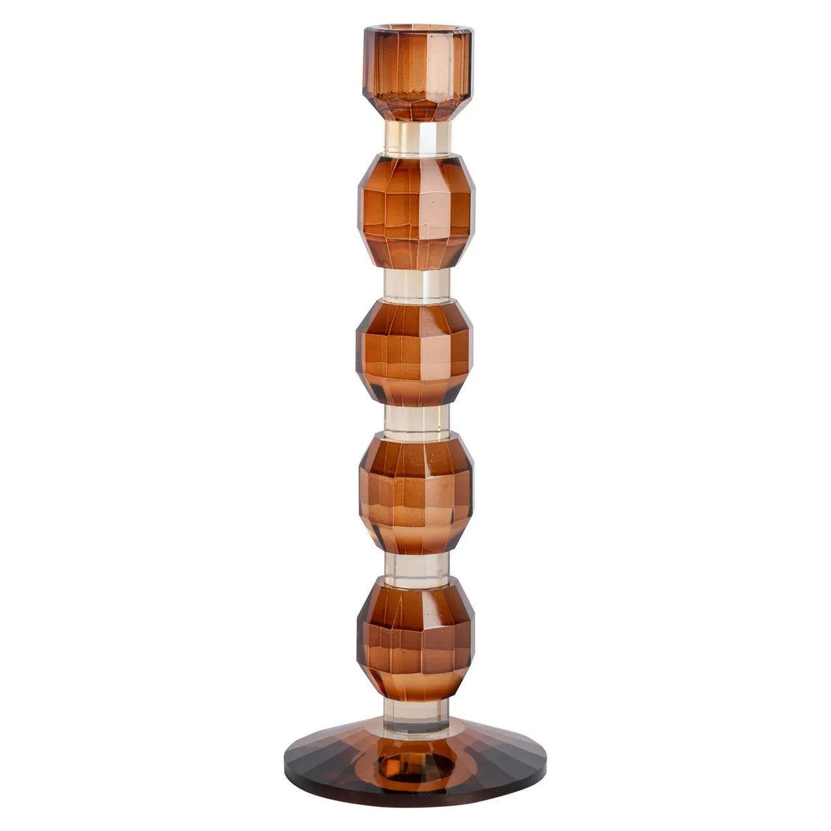 Richmond Interiors Lowan Brown Glass Candle Holder Small