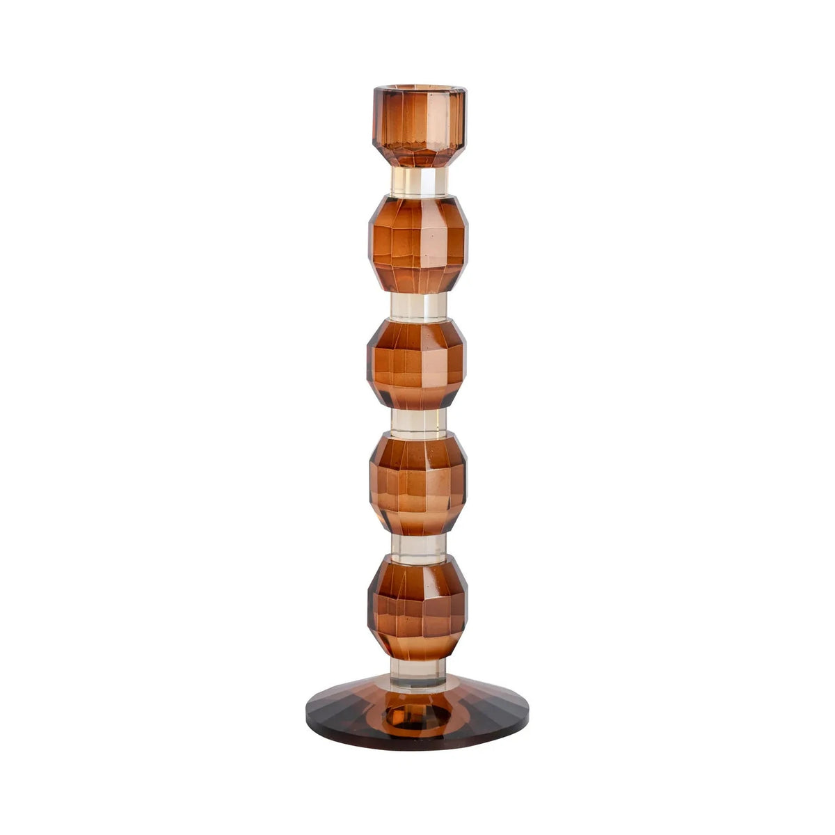 Richmond Interiors Lowan Brown Glass Candle Holder Small