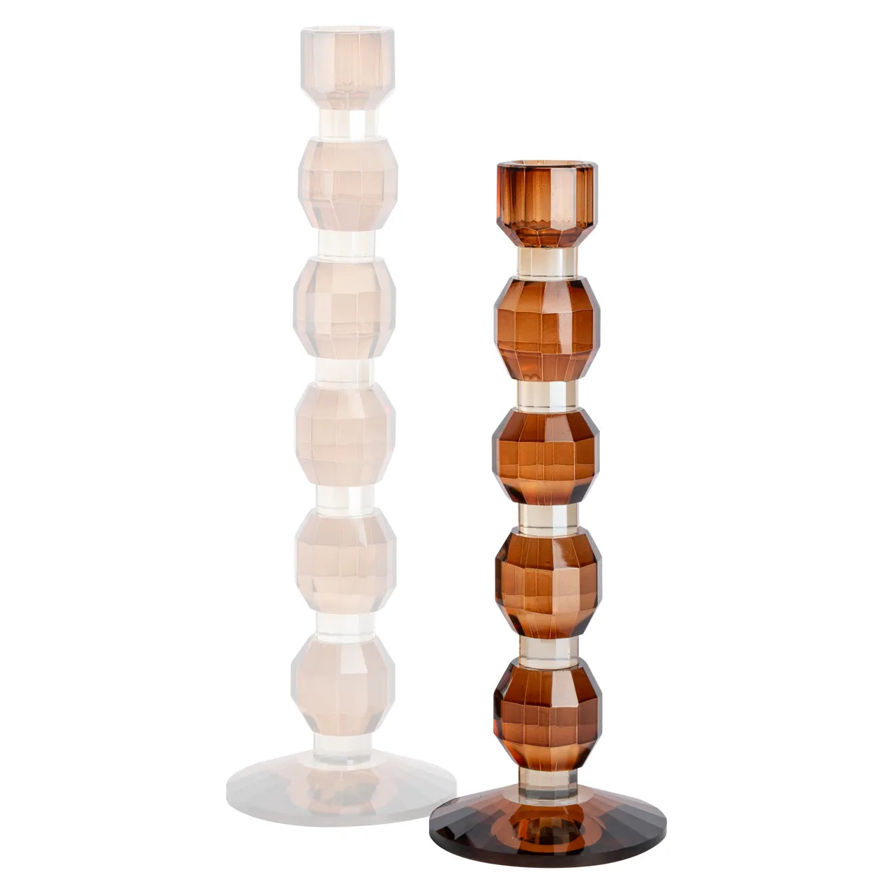 Richmond Interiors Lowan Brown Glass Candle Holder Small