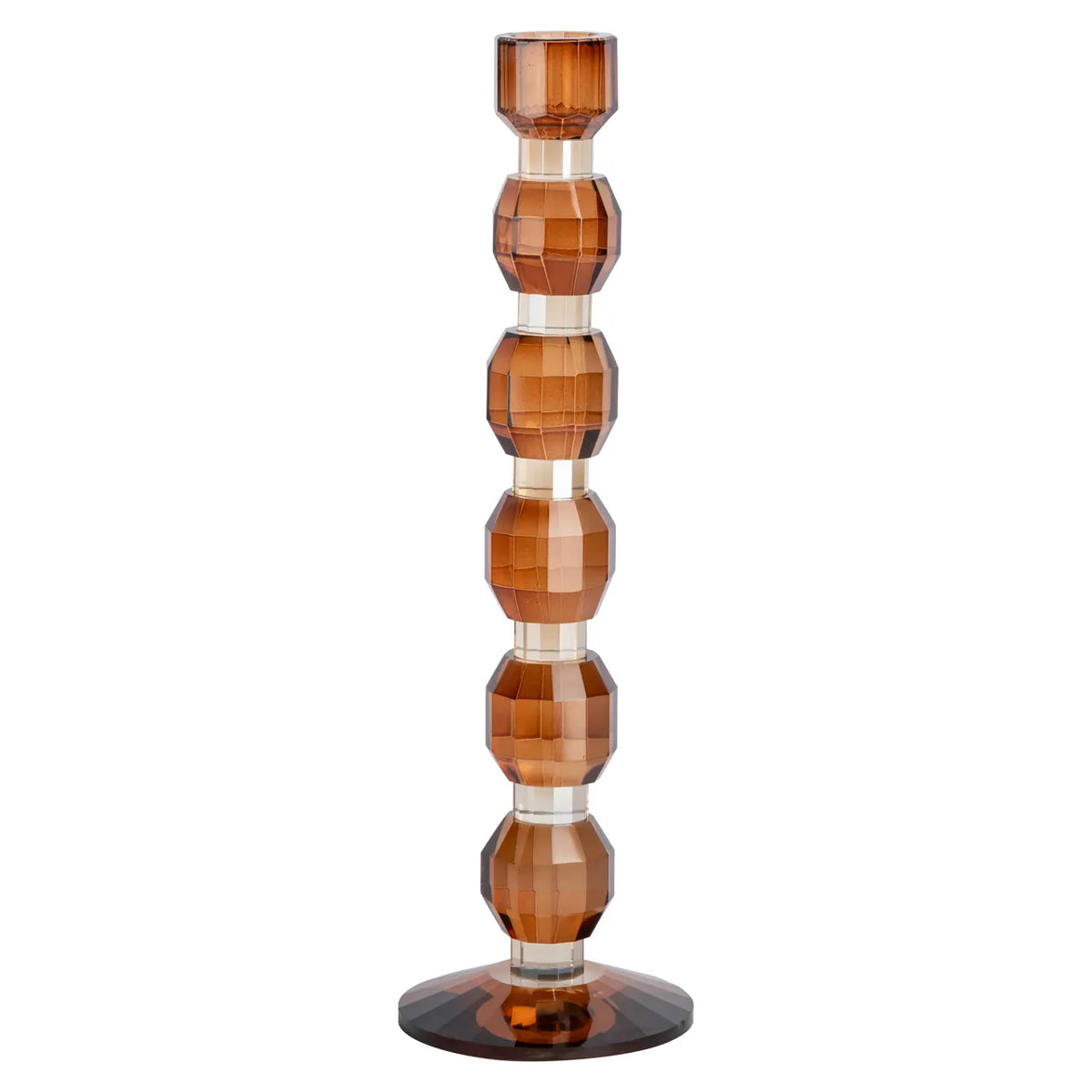 Richmond Interiors Lowan Brown Glass Candle Holder Large