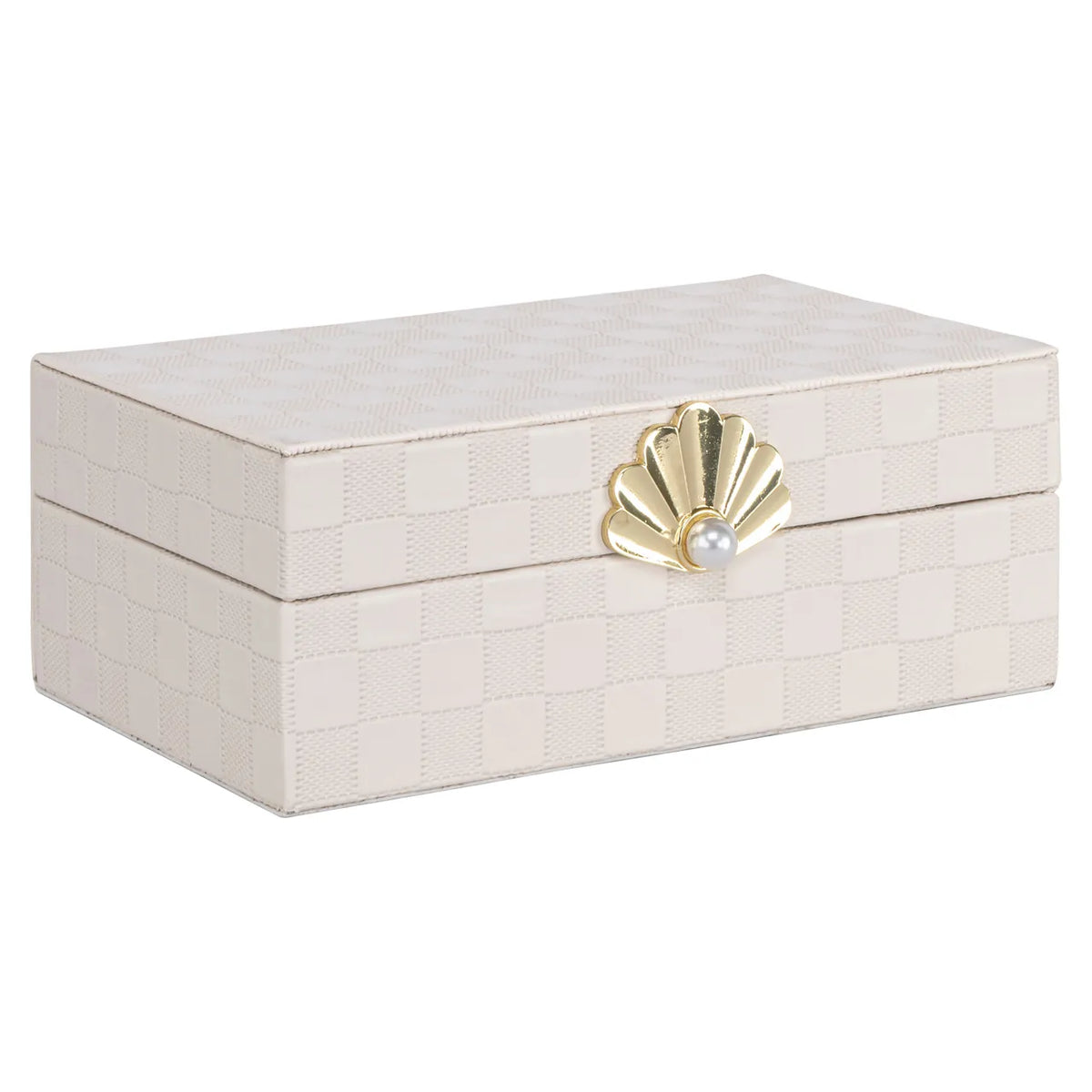 Richmond Interiors Bless Ivory Faux Leather Storage Box Small