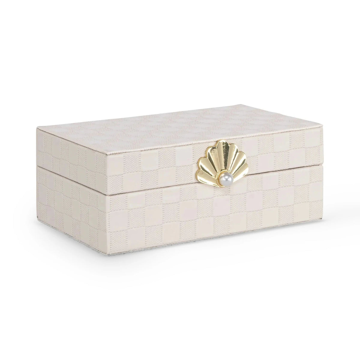 Richmond Interiors Bless Ivory Faux Leather Storage Box Small