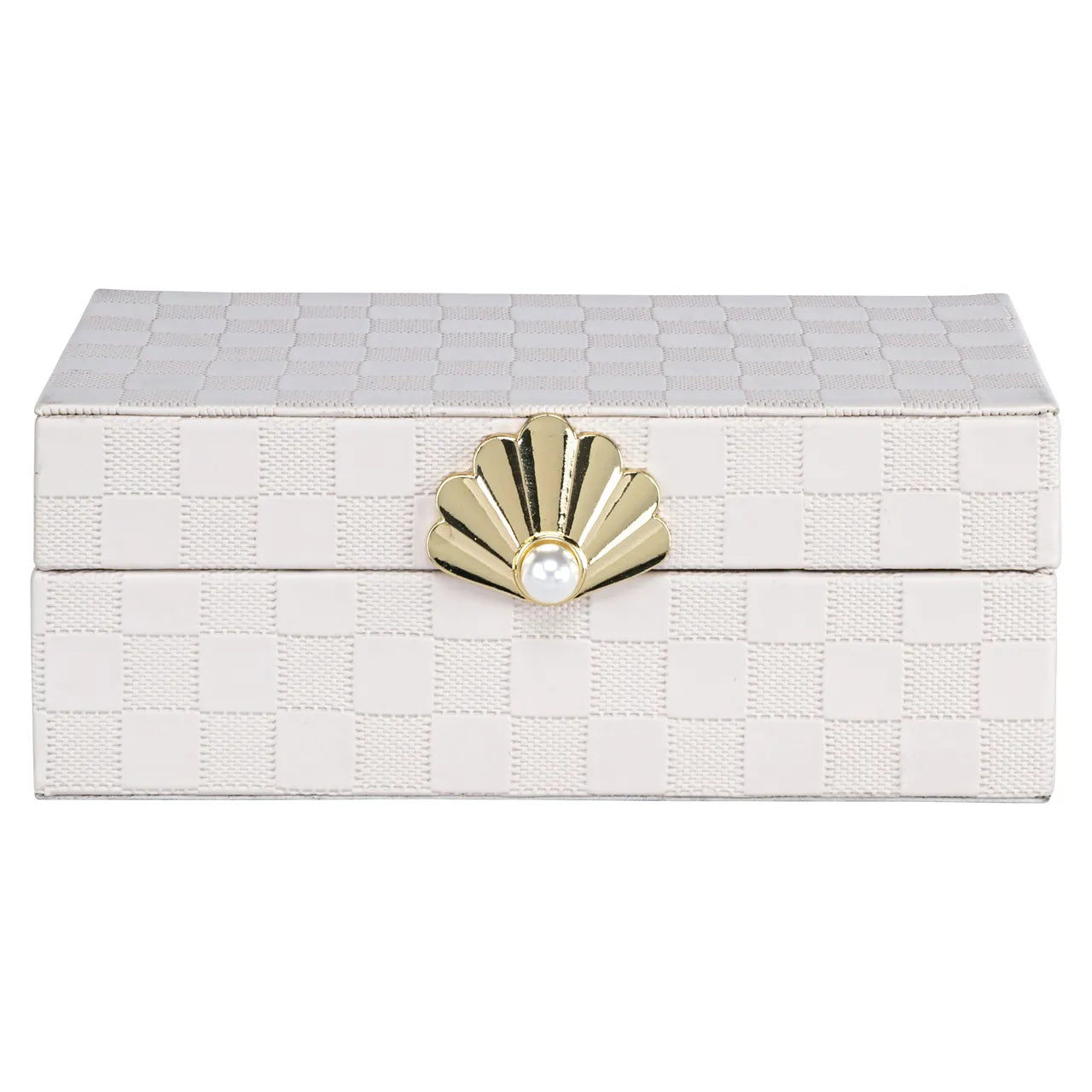 Richmond Interiors Bless Ivory Faux Leather Storage Box Small