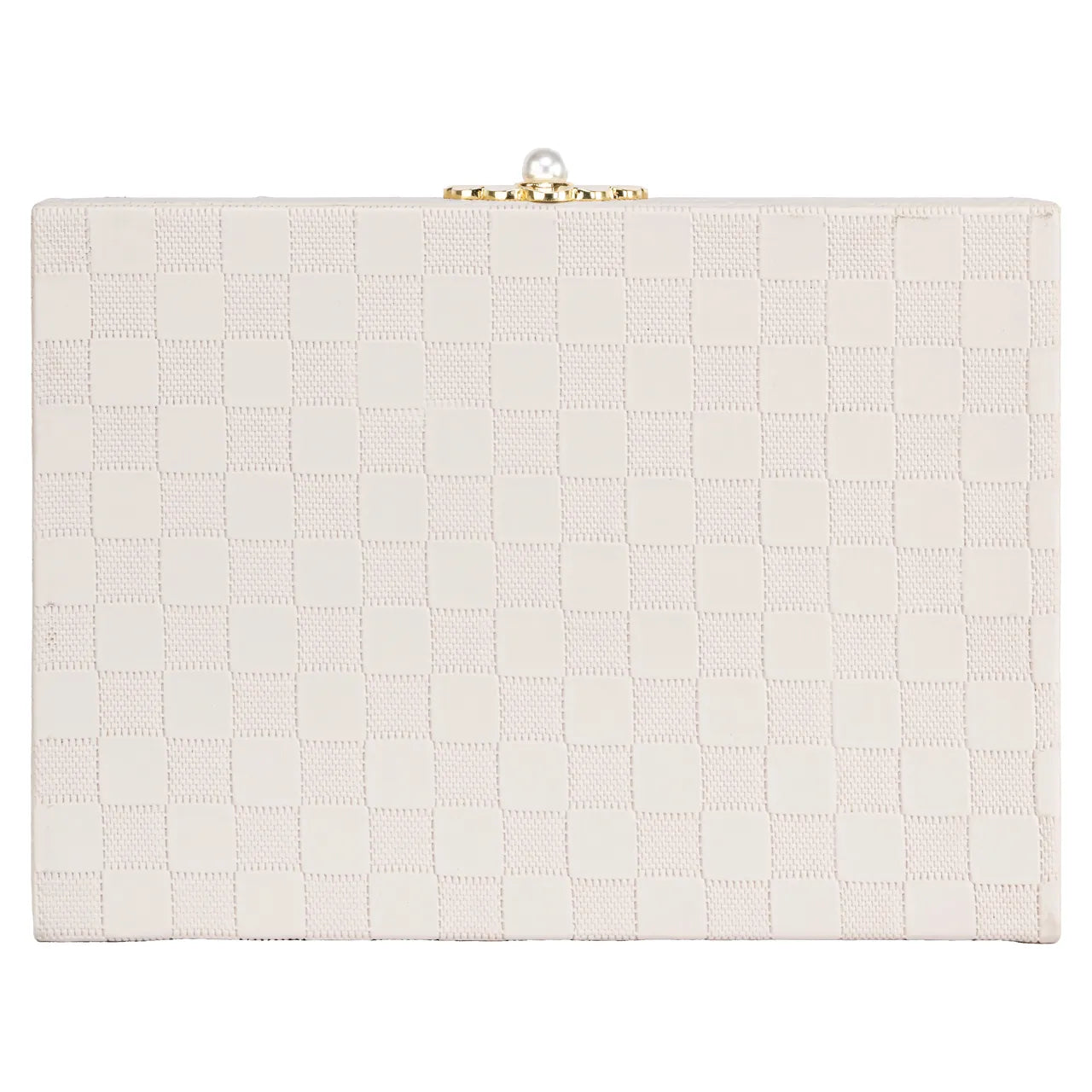 Richmond Interiors Bless Ivory Faux Leather Storage Box Large