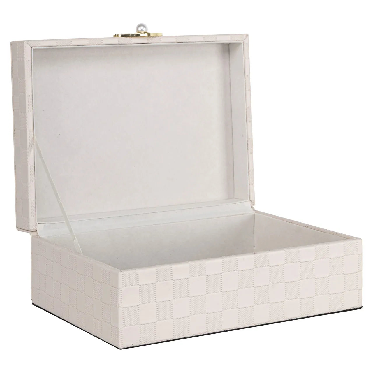 Richmond Interiors Bless Ivory Faux Leather Storage Box Large