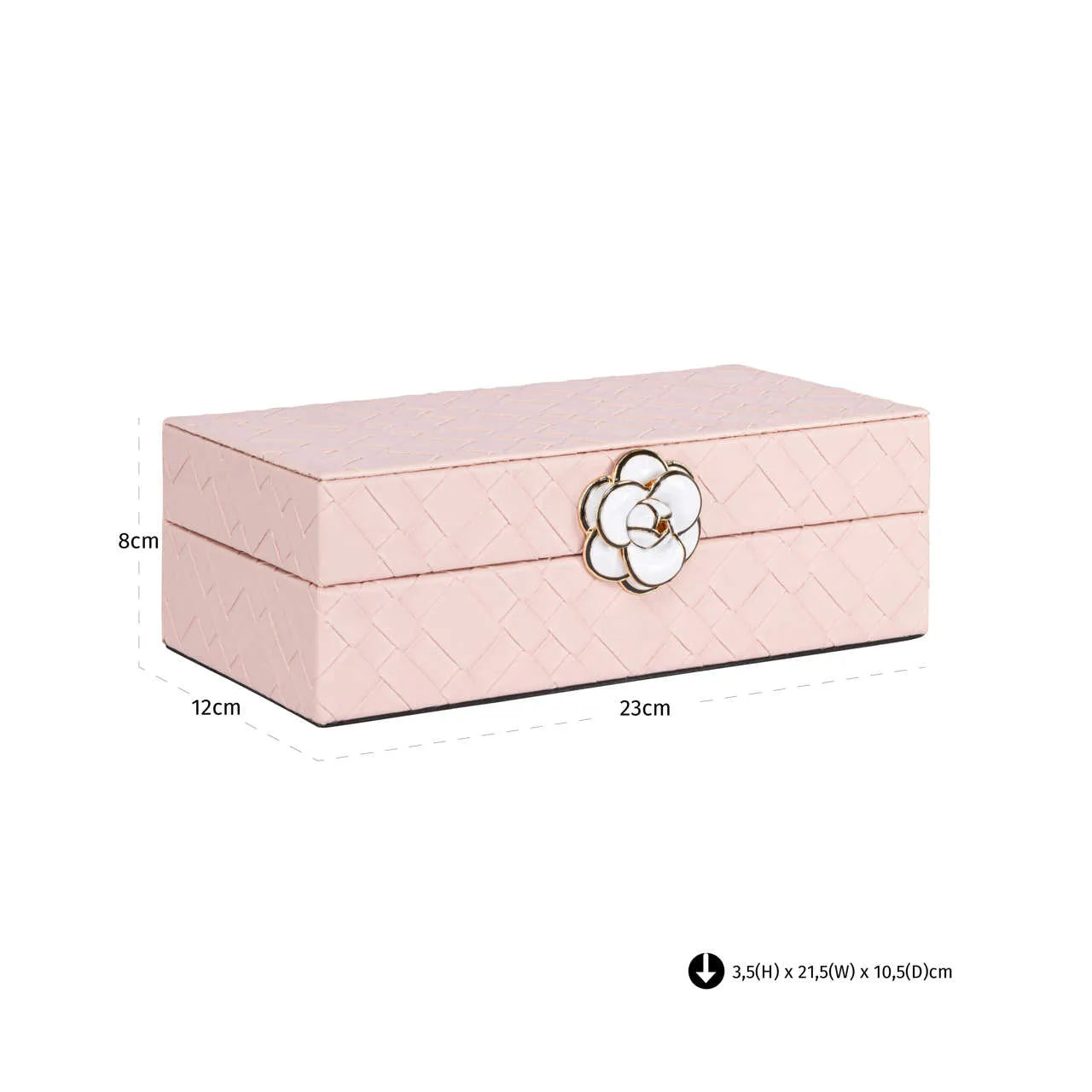 Richmond Interiors Lotte Pink Faux Leather Storage Box Small