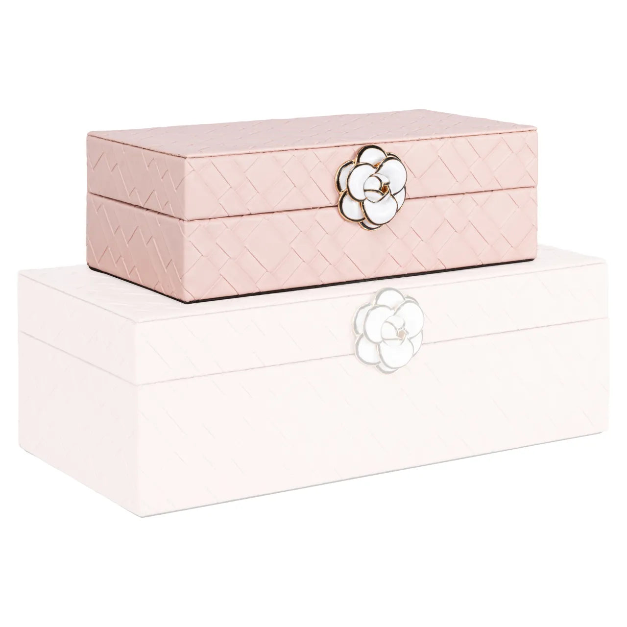 Richmond Interiors Lotte Pink Faux Leather Storage Box Small