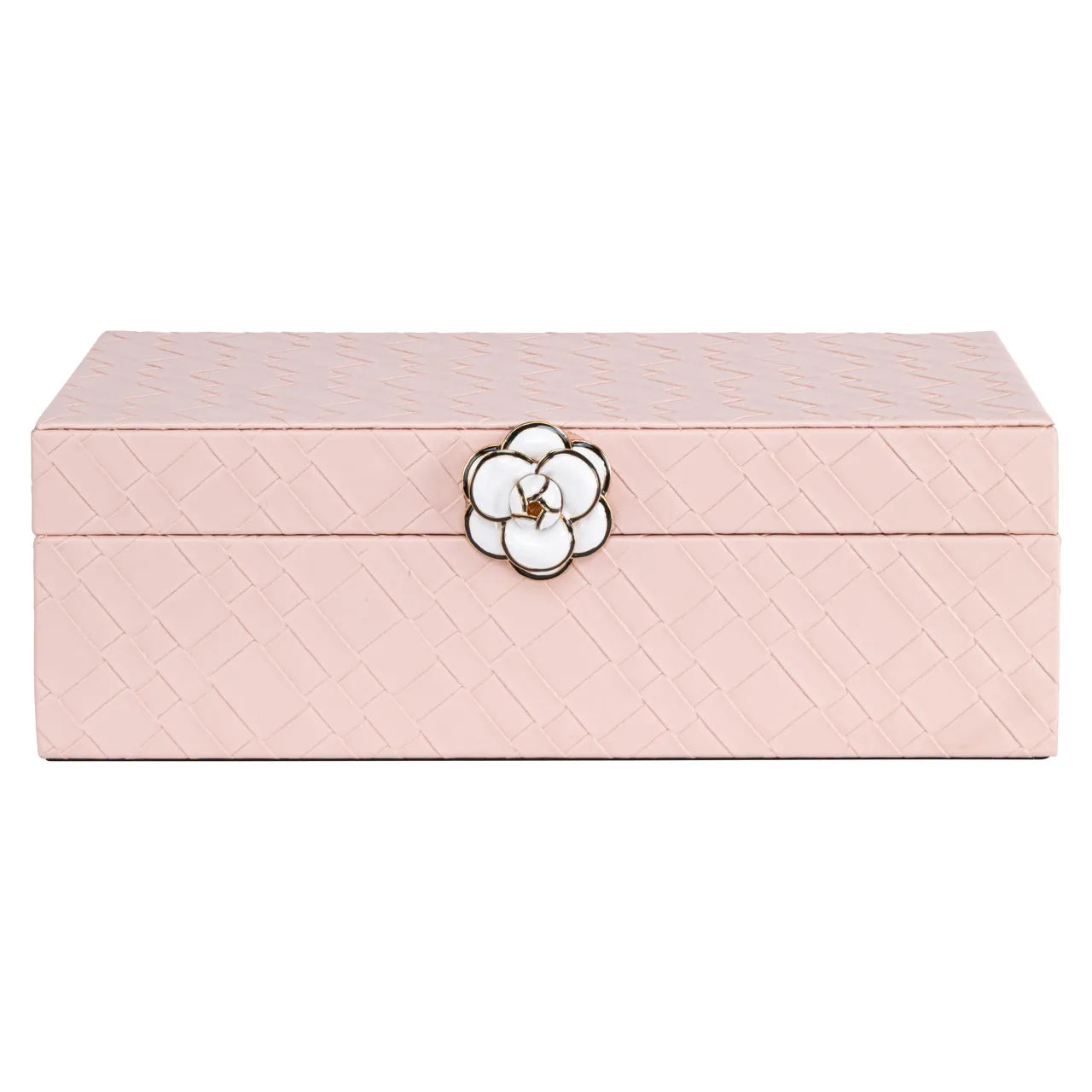 Richmond Interiors Lotte Pink Faux Leather Storage Box Large