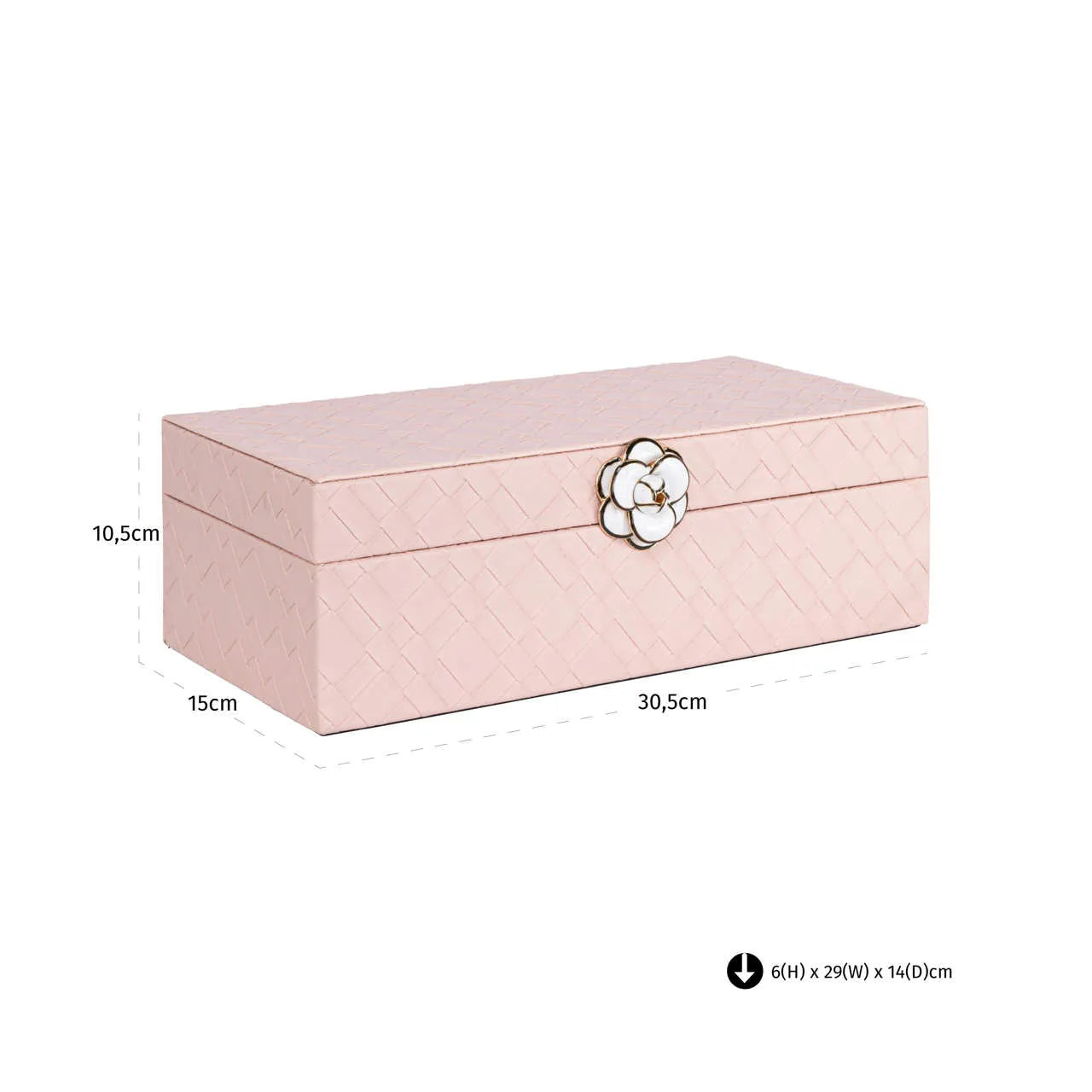 Richmond Interiors Lotte Pink Faux Leather Storage Box Large