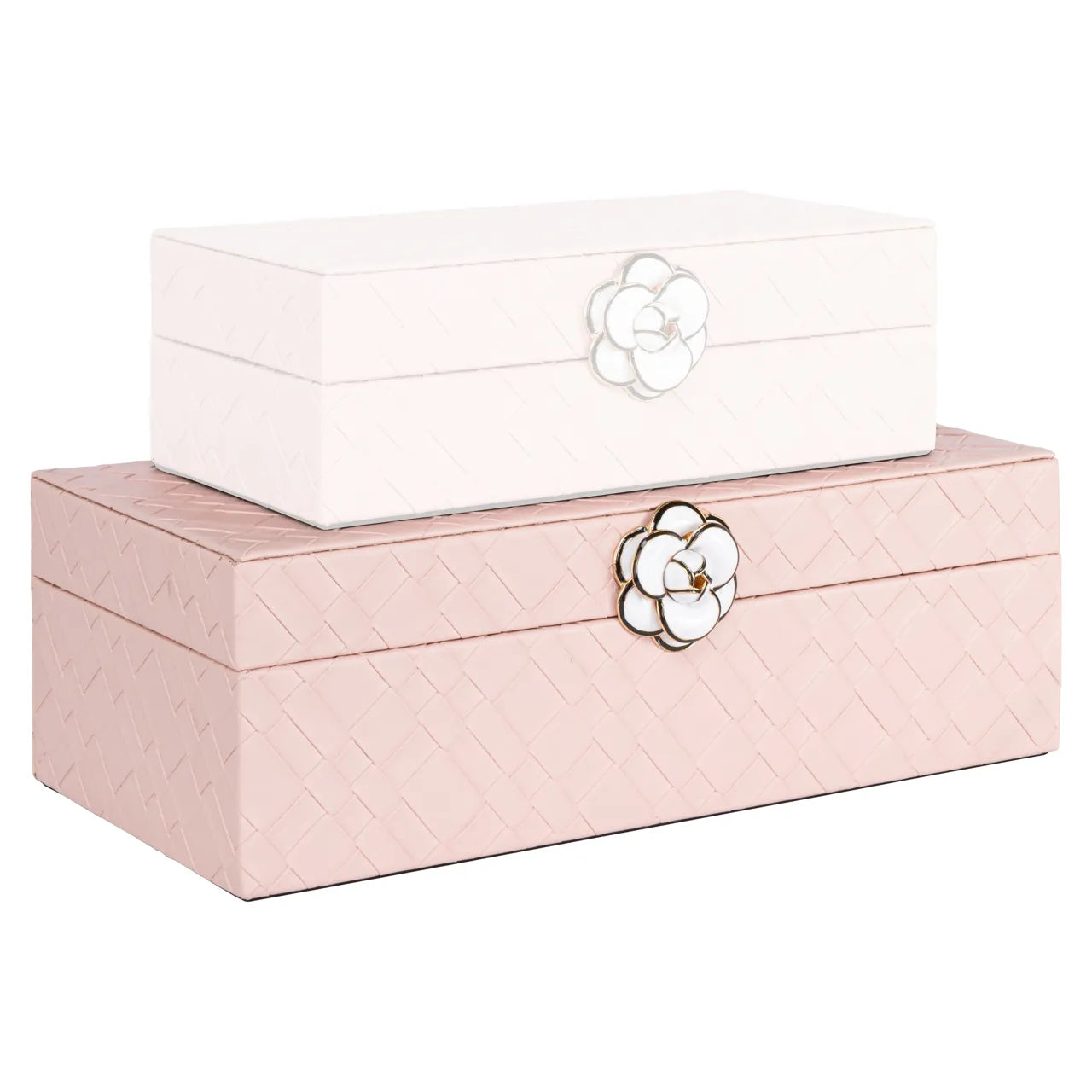 Richmond Interiors Lotte Pink Faux Leather Storage Box Large