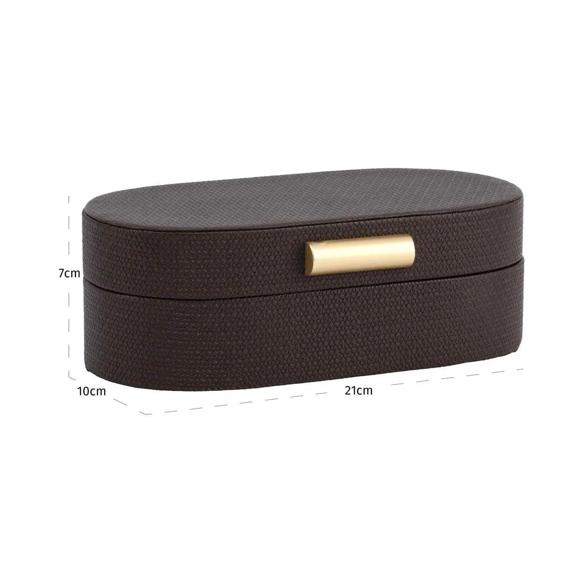 Richmond Interiors Nova Brown Faux Leather Storage Box Small
