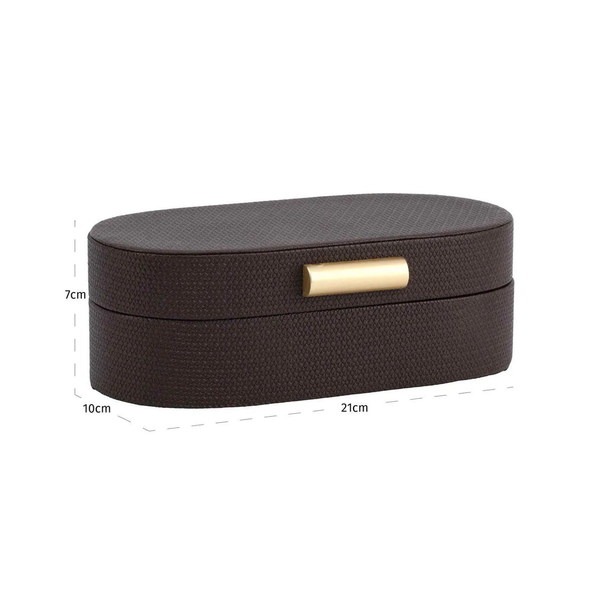 Richmond Interiors Nova Brown Faux Leather Storage Box Small