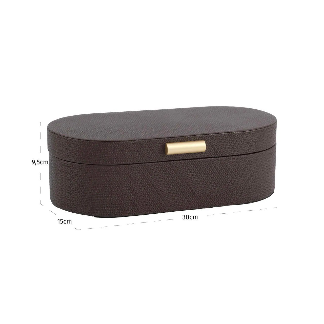Richmond Interiors Nova Brown Faux Leather Storage Box Large