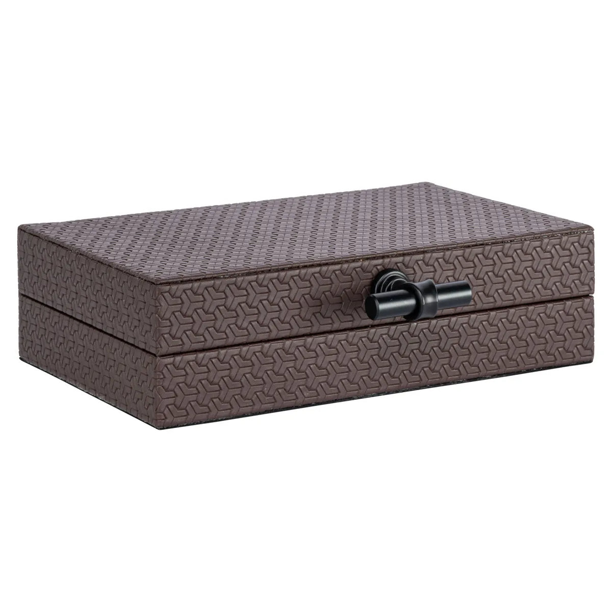 Richmond Interiors Billie Dark Brown Faux Leather Storage Box Small