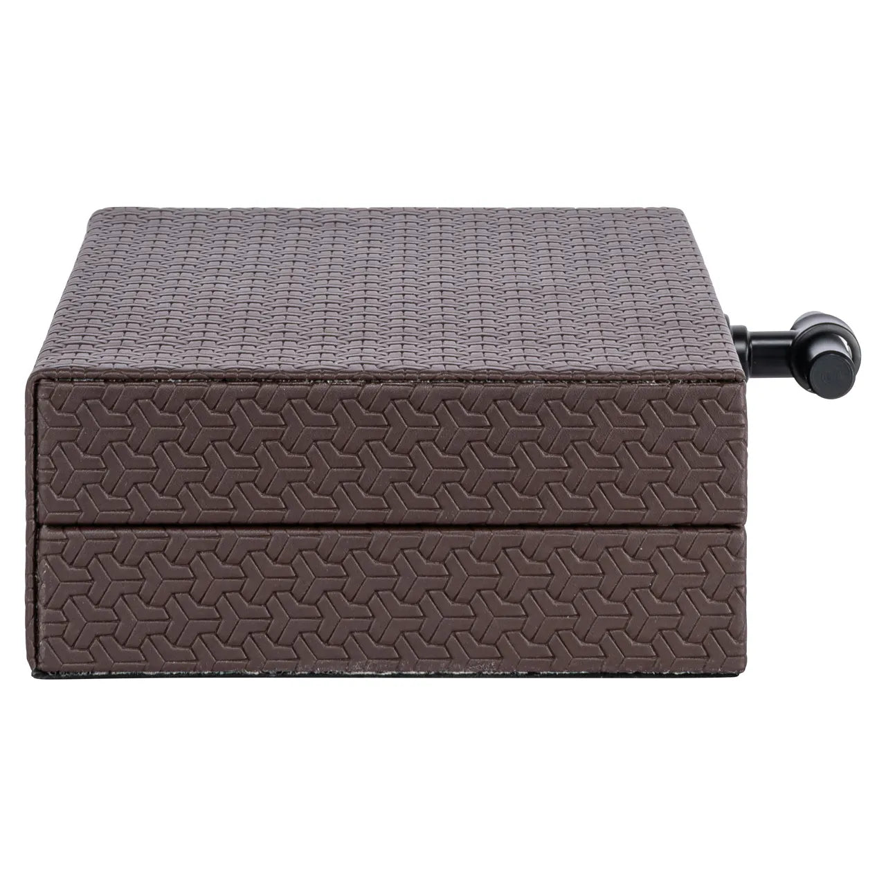 Richmond Interiors Billie Dark Brown Faux Leather Storage Box Small