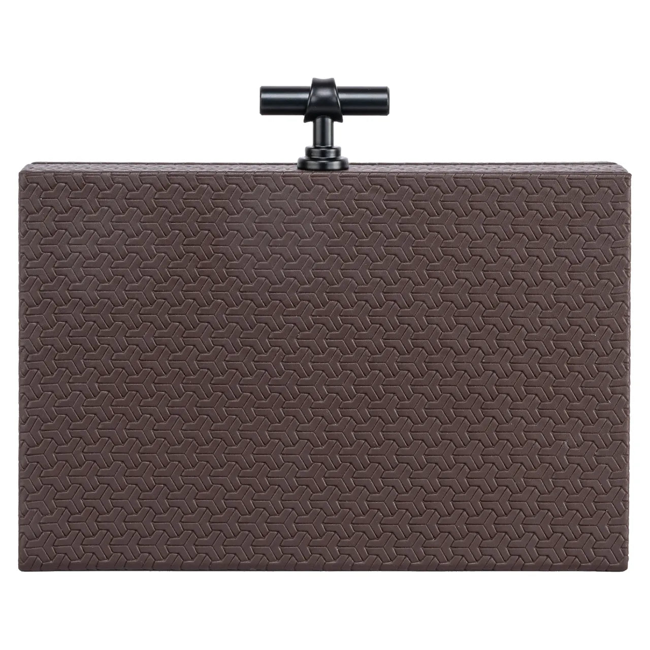 Richmond Interiors Billie Dark Brown Faux Leather Storage Box Small