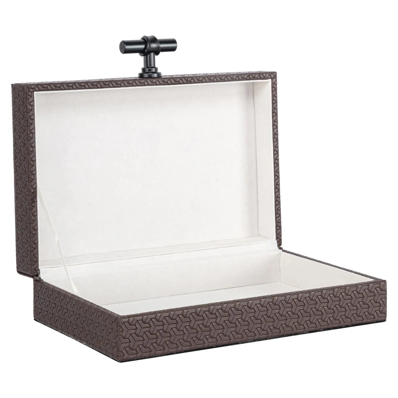 Richmond Interiors Billie Dark Brown Faux Leather Storage Box Small