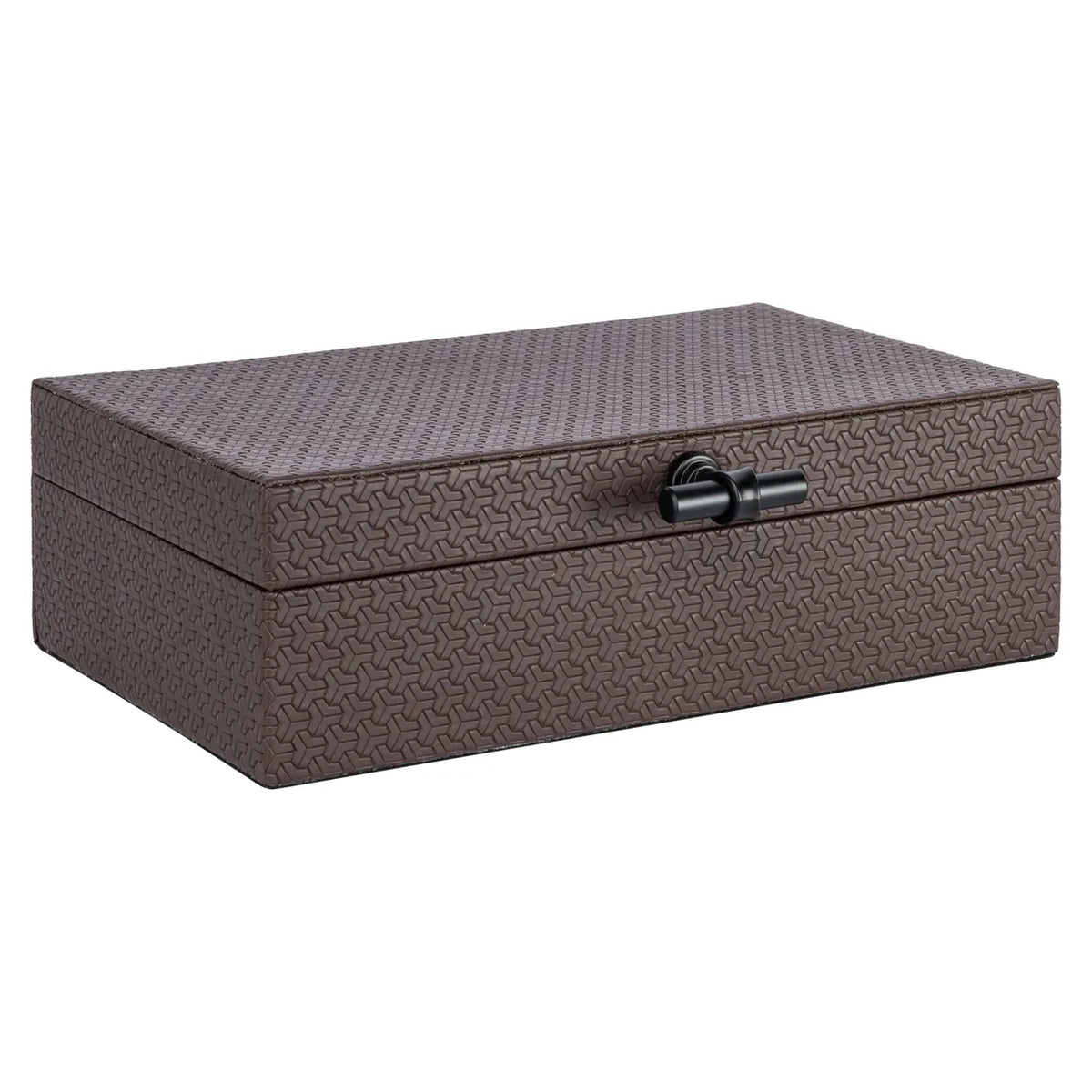 Richmond Interiors Billie Dark Brown Faux Leather Storage Box Large