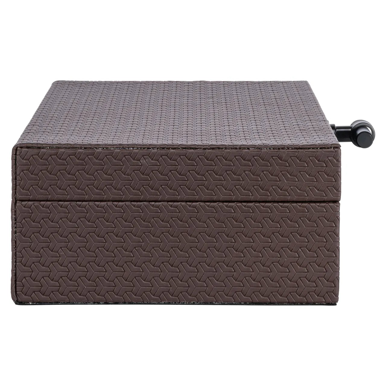 Richmond Interiors Billie Dark Brown Faux Leather Storage Box Large
