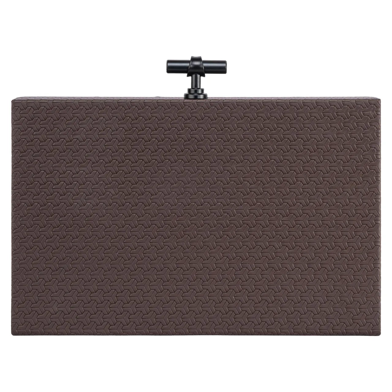 Richmond Interiors Billie Dark Brown Faux Leather Storage Box Large