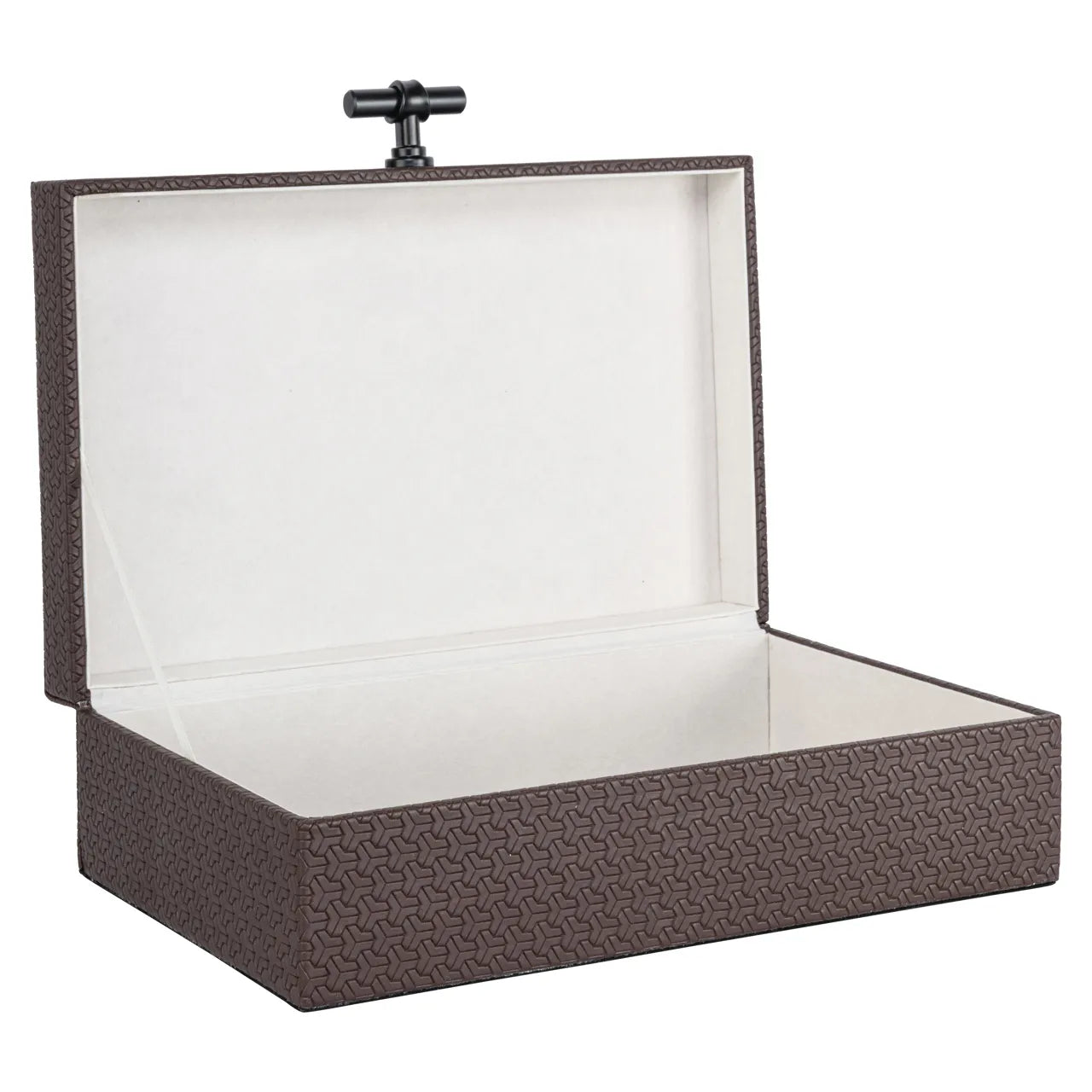 Richmond Interiors Billie Dark Brown Faux Leather Storage Box Large