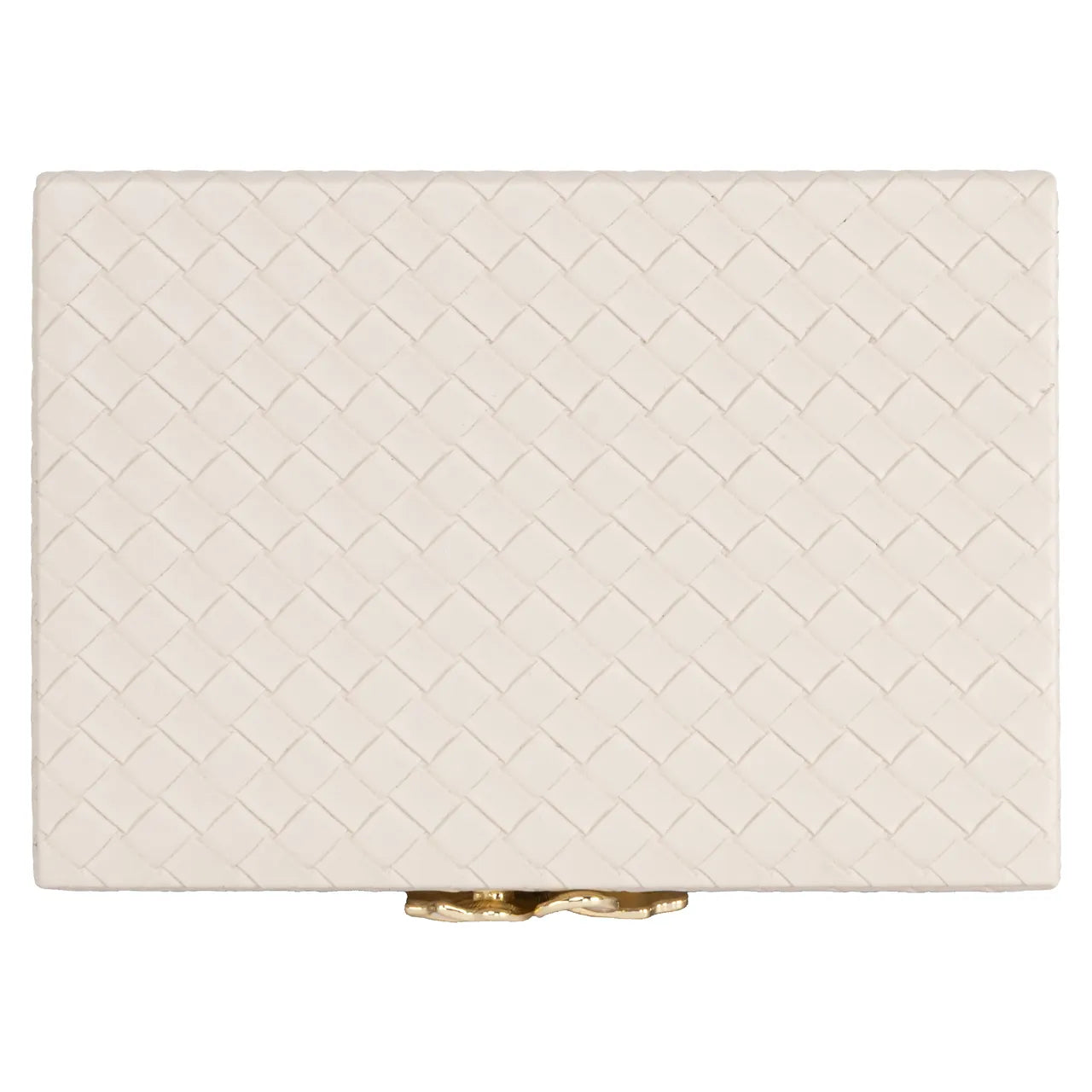 Richmond Interiors Lillie Ivory Faux Leather Storage Box Small