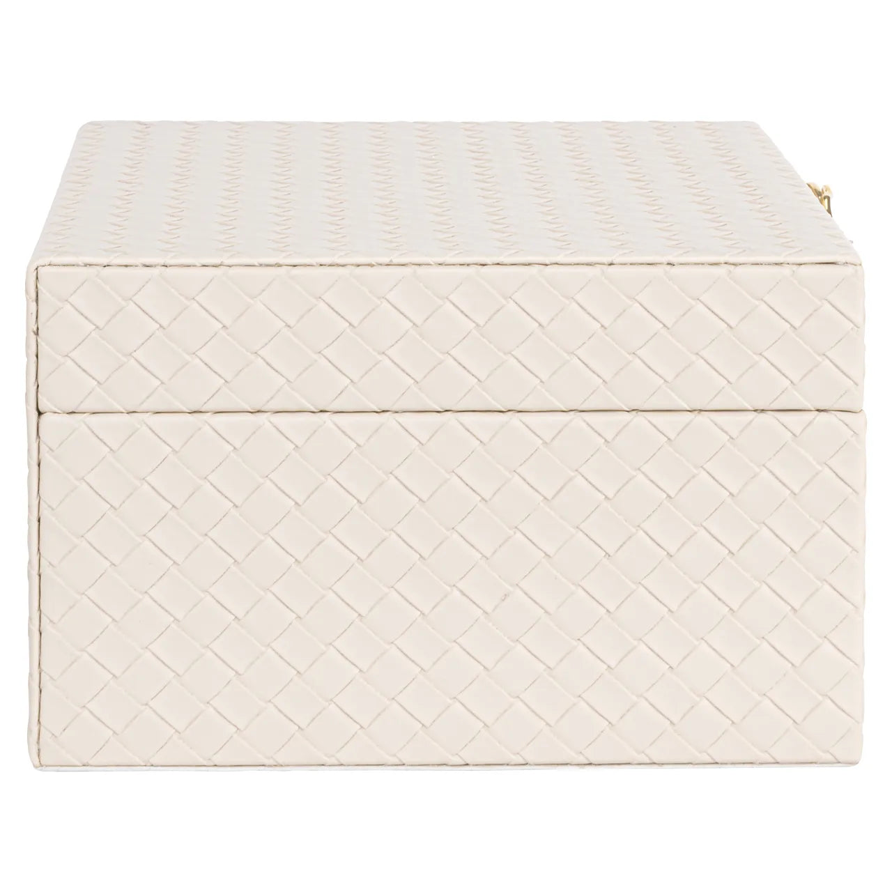 Richmond Interiors Lillie Ivory Faux Leather Storage Box Large
